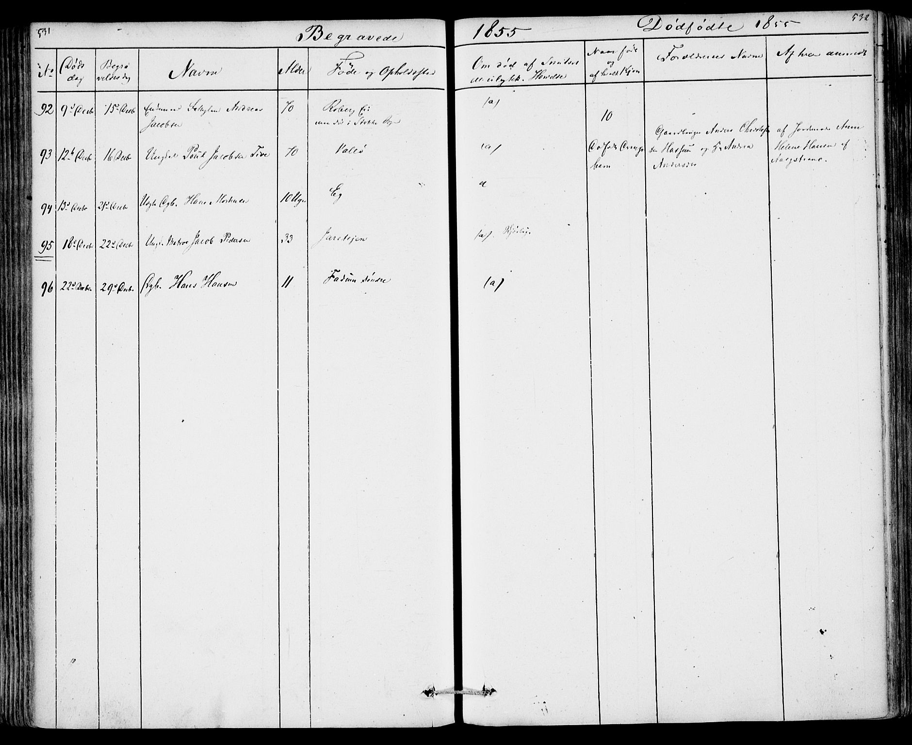 Sem kirkebøker, AV/SAKO-A-5/F/Fa/L0006: Parish register (official) no. I 6, 1843-1855, p. 531-532
