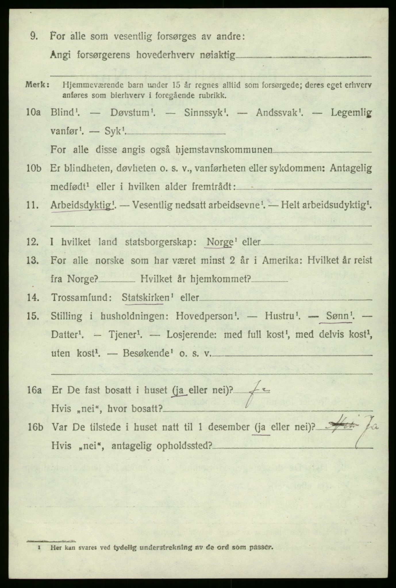 SAB, 1920 census for Solund, 1920, p. 2729