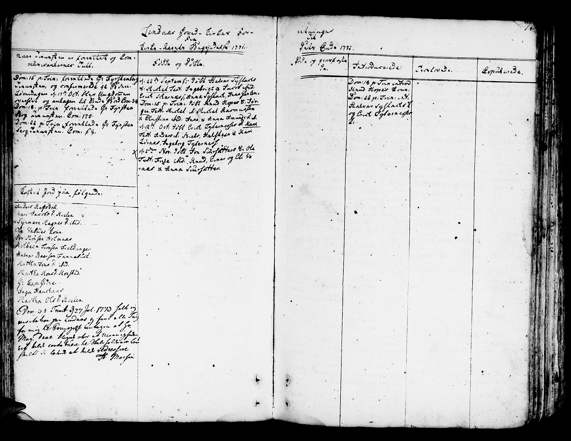 Lindås Sokneprestembete, AV/SAB-A-76701/H/Haa/Haaa/L0004: Parish register (official) no. A 4, 1764-1791, p. 73