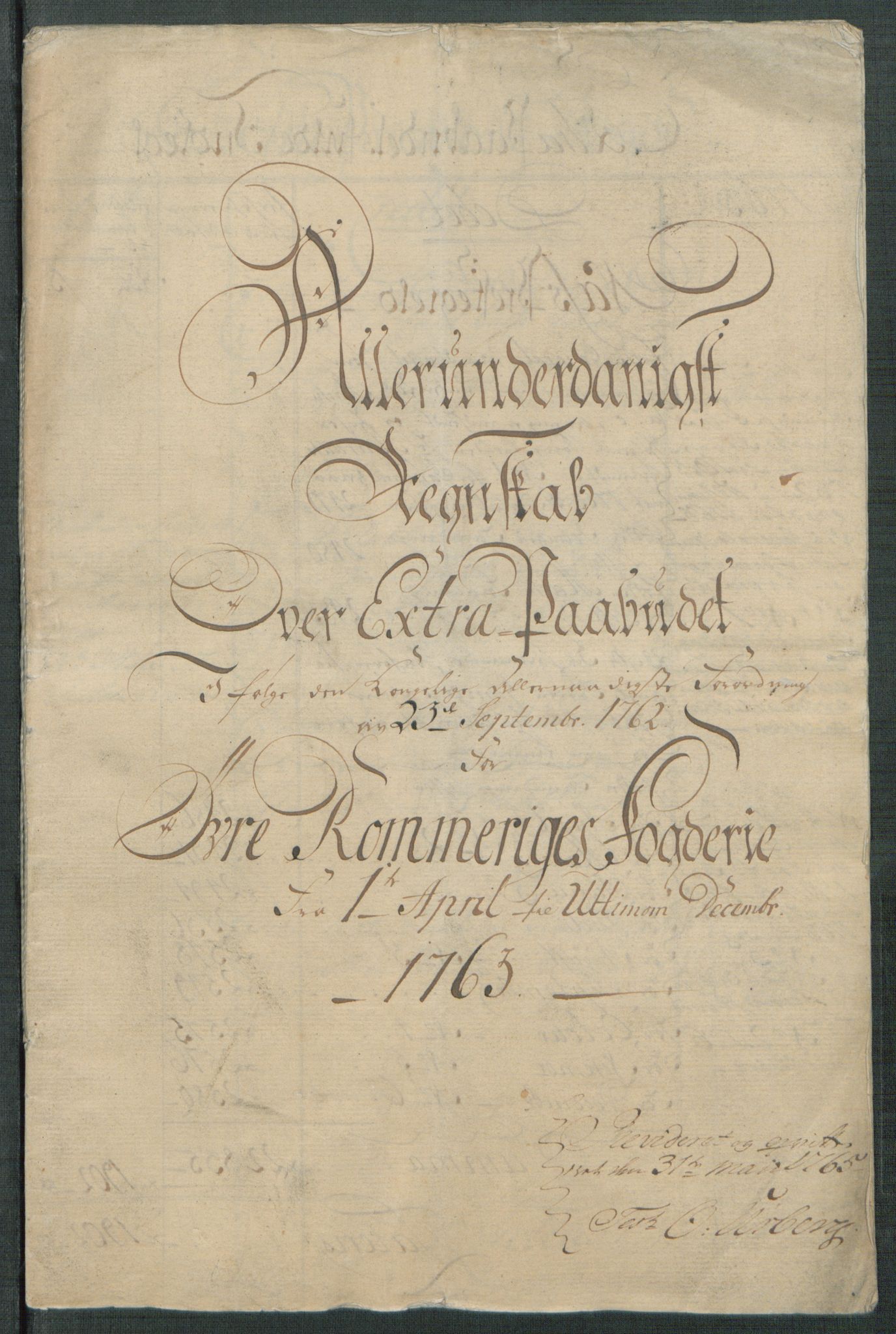 Rentekammeret inntil 1814, Reviderte regnskaper, Fogderegnskap, RA/EA-4092/R12/L0803: Ekstraskatten Øvre Romerike, 1763-1764, p. 5