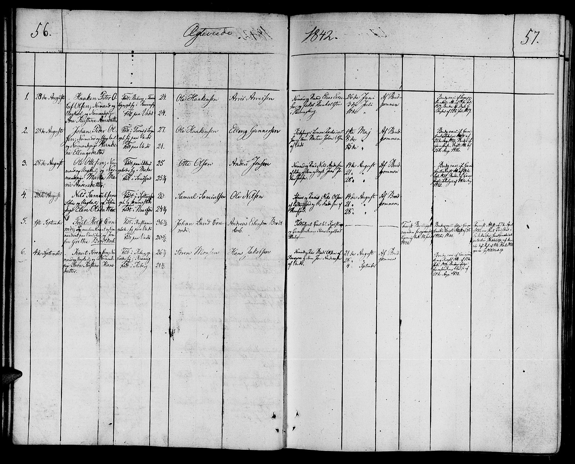 Vardø sokneprestkontor, AV/SATØ-S-1332/H/Ha/L0002kirke: Parish register (official) no. 2, 1805-1842, p. 56-57