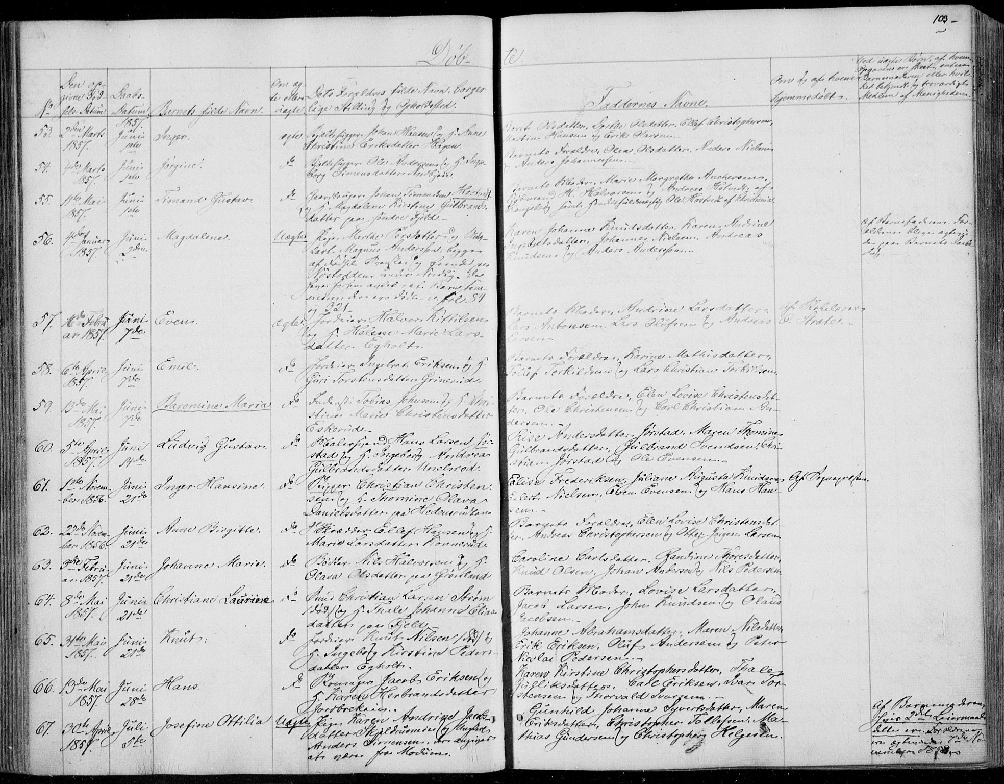 Skoger kirkebøker, SAKO/A-59/F/Fa/L0003: Parish register (official) no. I 3, 1842-1861, p. 103