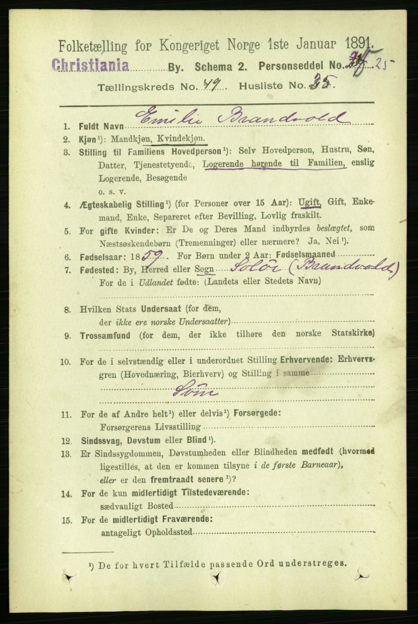 RA, 1891 census for 0301 Kristiania, 1891, p. 28855