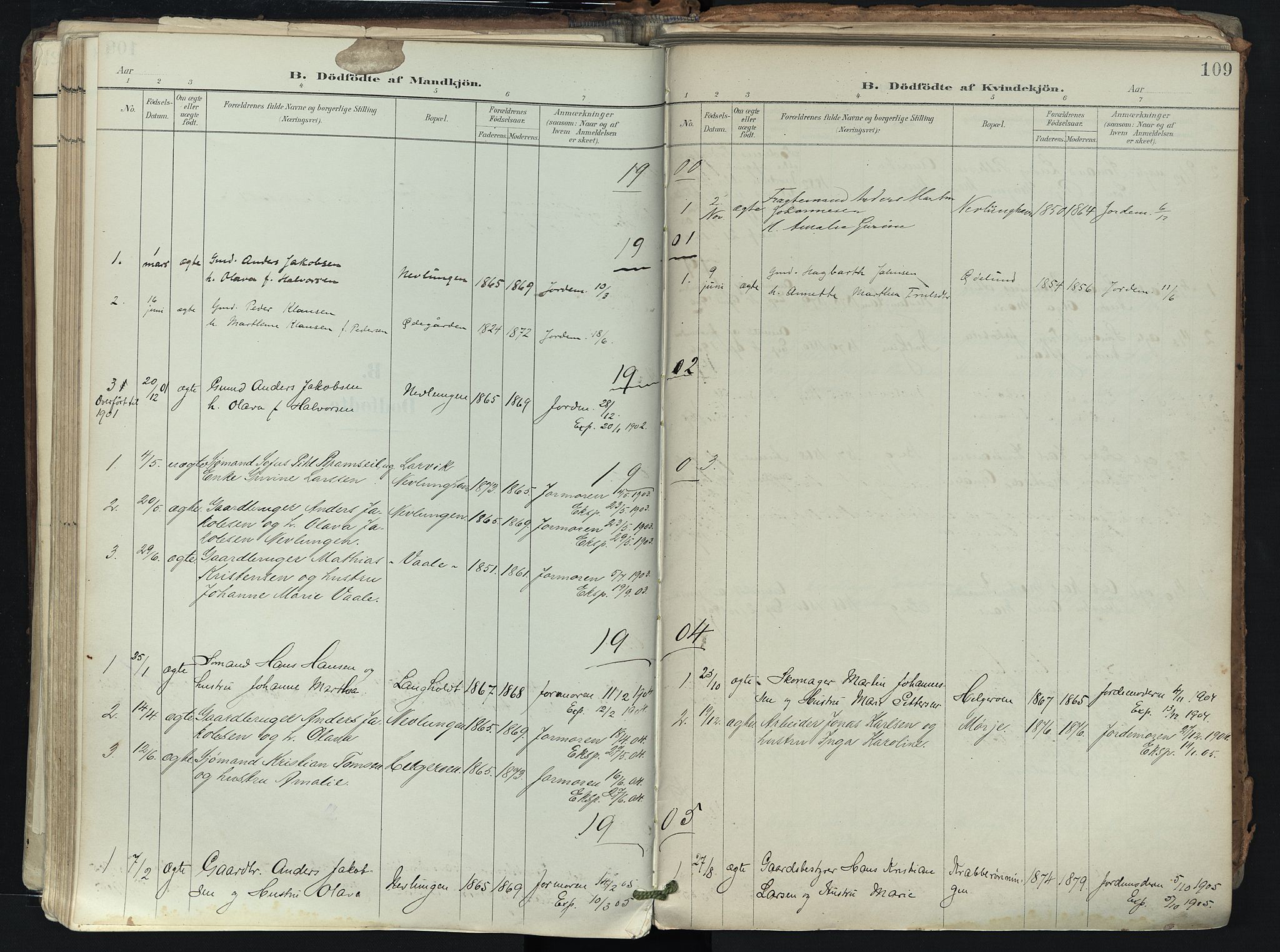 Brunlanes kirkebøker, SAKO/A-342/F/Fb/L0003: Parish register (official) no. II 3, 1900-1922, p. 109