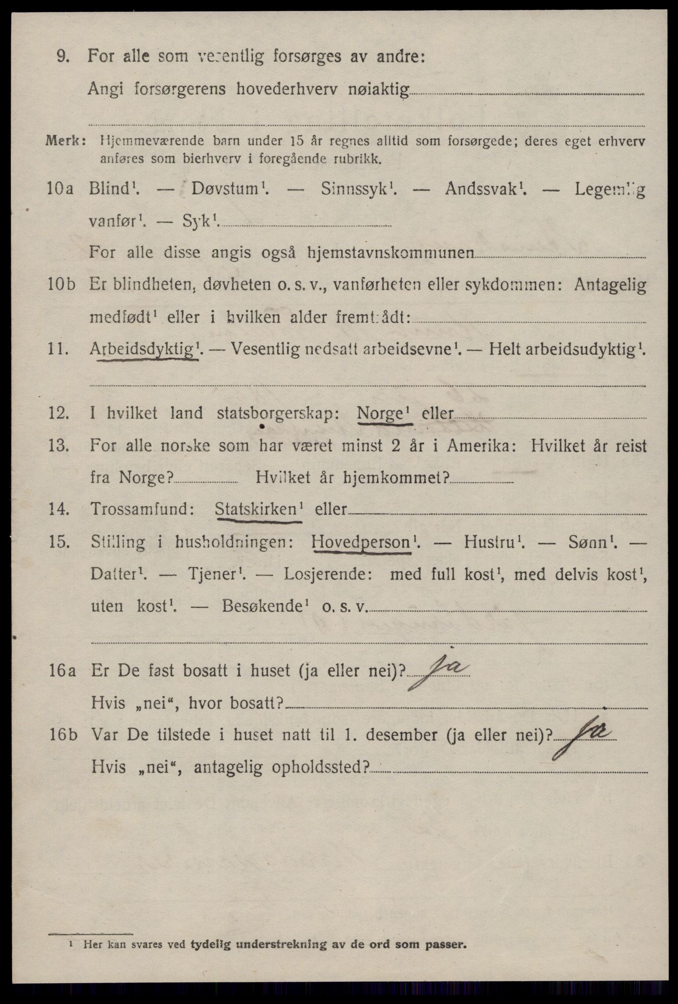 SAT, 1920 census for Stemshaug, 1920, p. 657