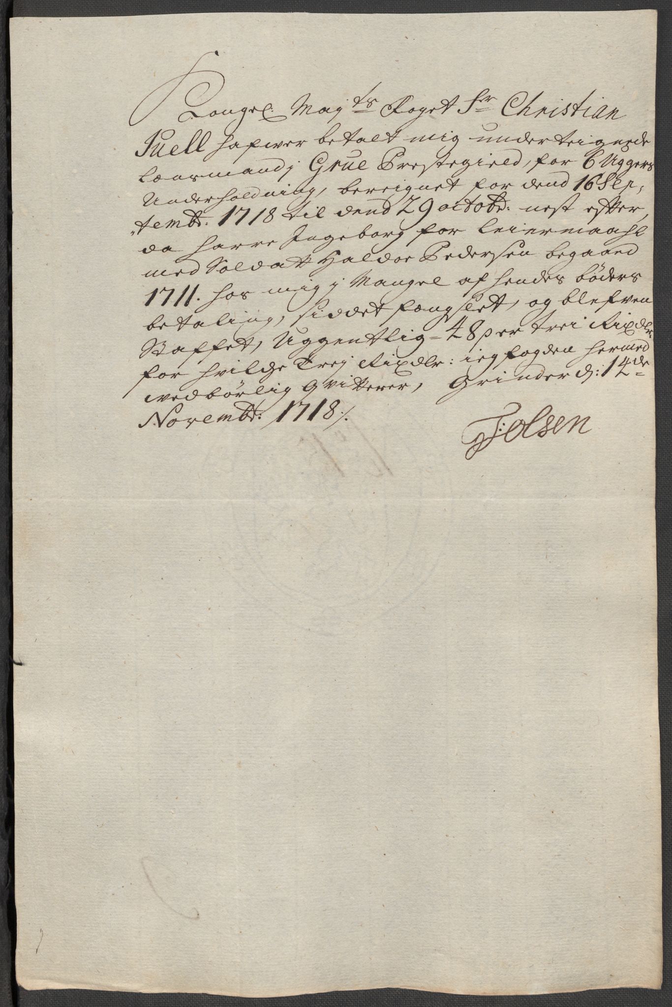Rentekammeret inntil 1814, Reviderte regnskaper, Fogderegnskap, AV/RA-EA-4092/R13/L0857: Fogderegnskap Solør, Odal og Østerdal, 1718, p. 207