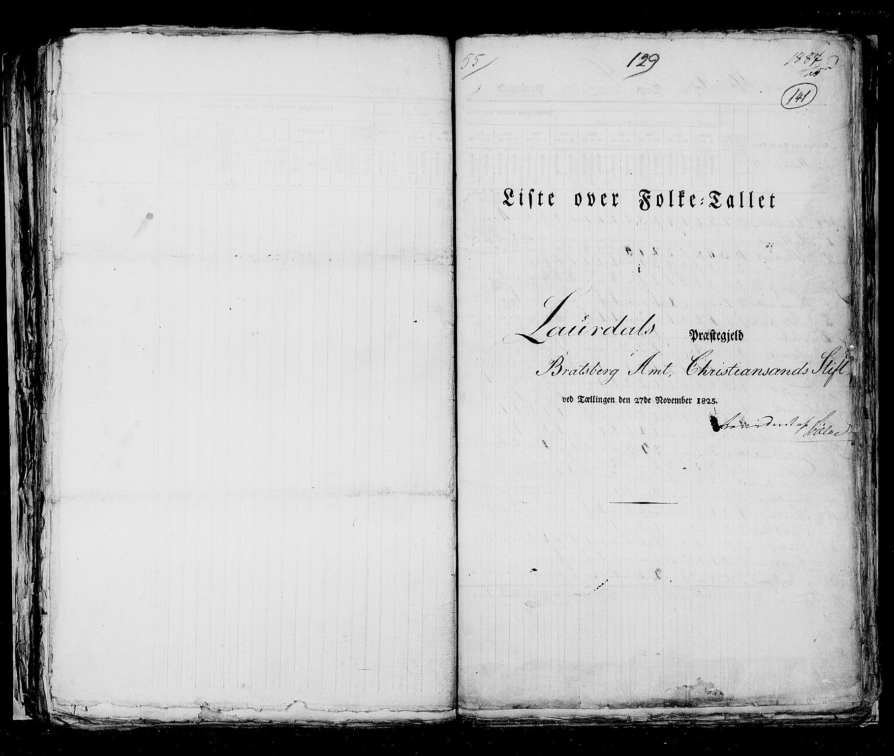 RA, Census 1825, vol. 9: Bratsberg amt, 1825, p. 141