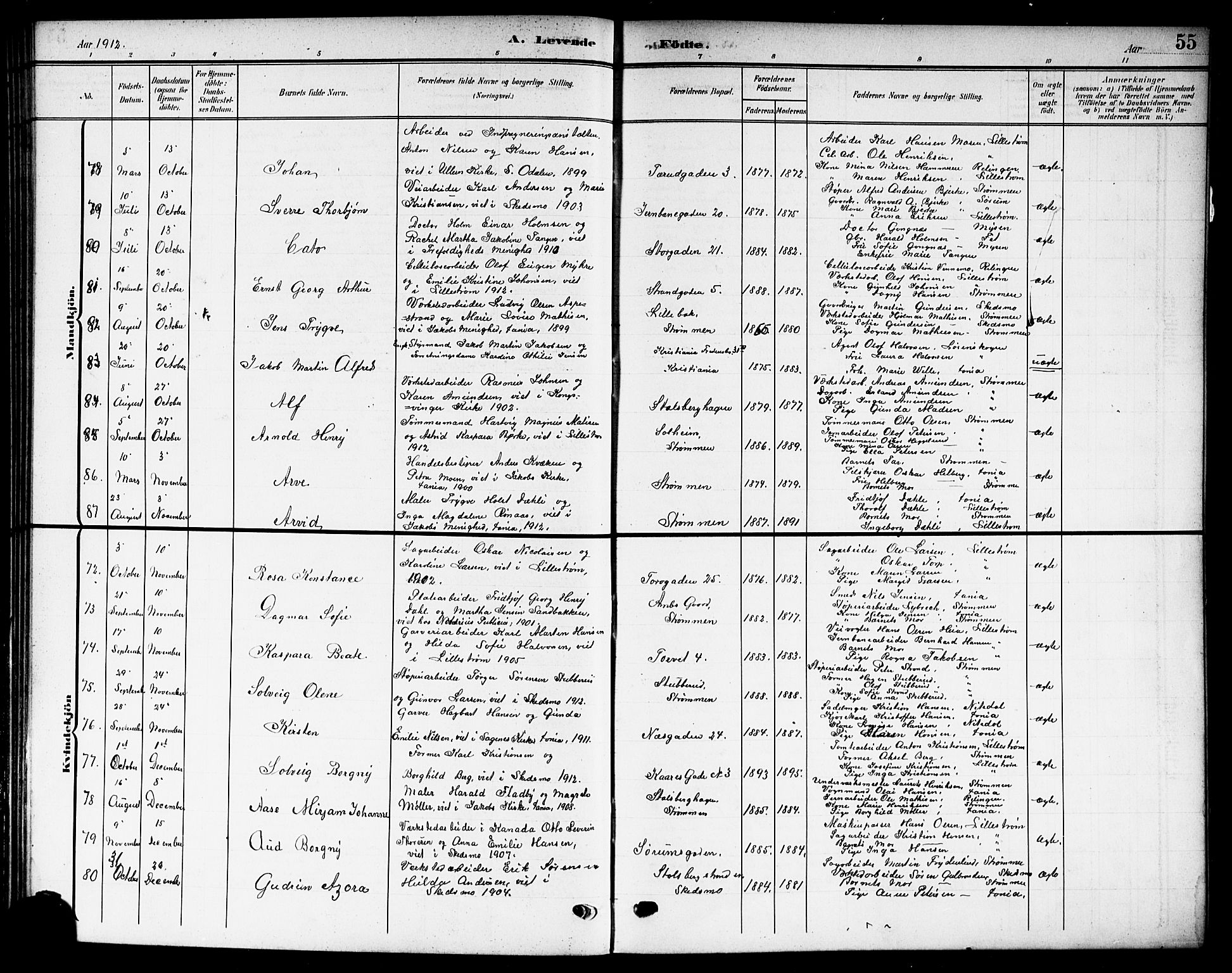 Skedsmo prestekontor Kirkebøker, AV/SAO-A-10033a/G/Gc/L0001: Parish register (copy) no. III 1, 1908-1916, p. 55