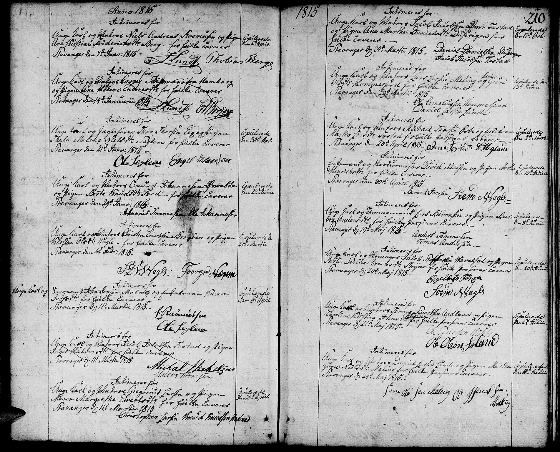 Domkirken sokneprestkontor, AV/SAST-A-101812/001/30/30BA/L0006: Parish register (official) no. A 6, 1783-1815, p. 210