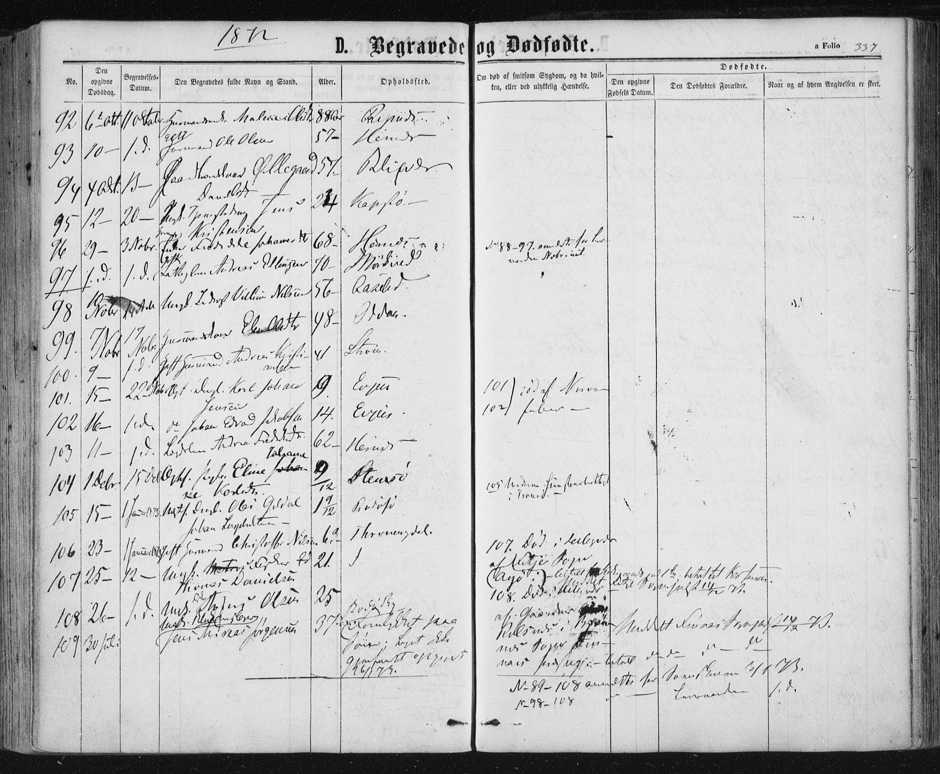 Ministerialprotokoller, klokkerbøker og fødselsregistre - Nordland, SAT/A-1459/801/L0008: Parish register (official) no. 801A08, 1864-1875, p. 337