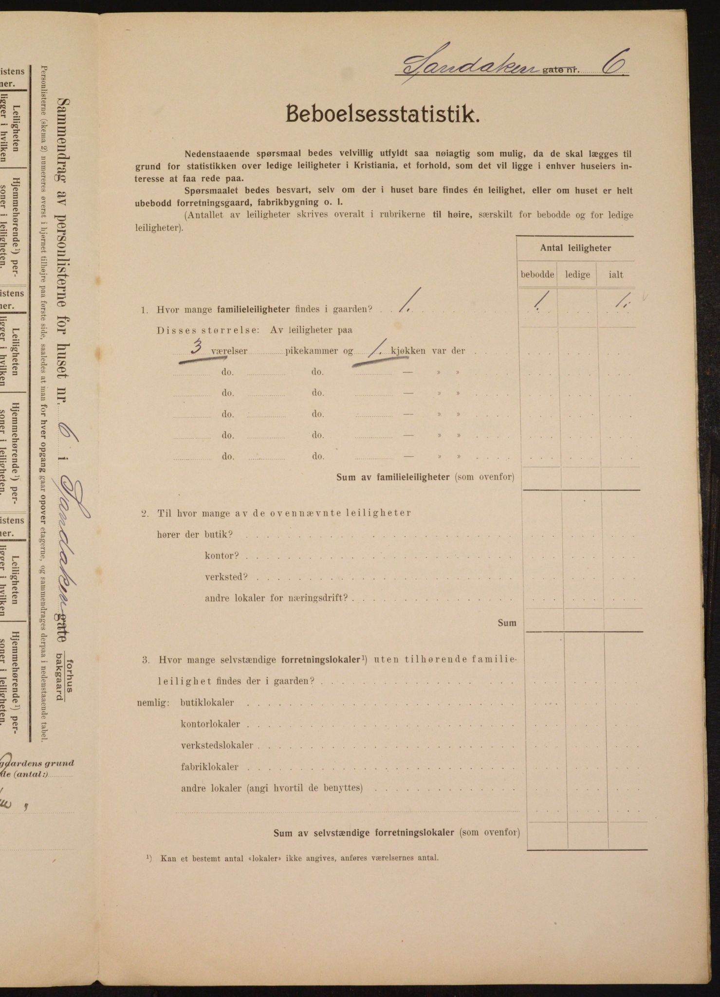 OBA, Municipal Census 1910 for Kristiania, 1910, p. 82953