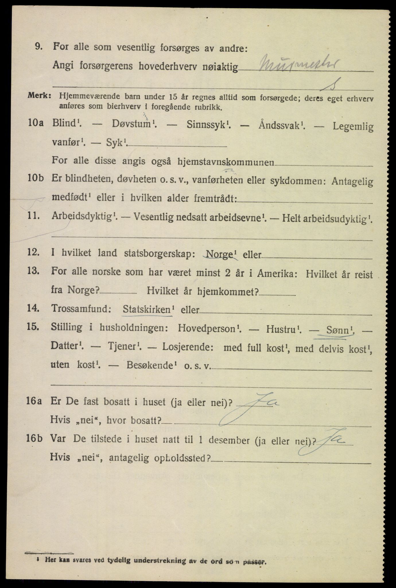 SAH, 1920 census for Vardal, 1920, p. 4648