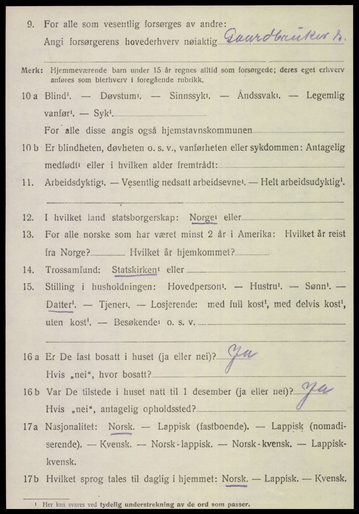 SAT, 1920 census for Leksvik, 1920, p. 5271