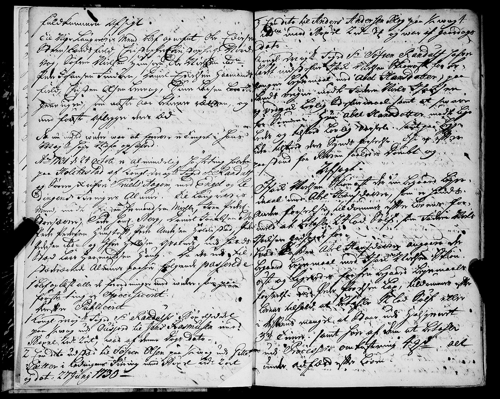 Salten sorenskriveri, AV/SAT-A-4578/1/1/1A/L0004: Tingbok, 1731-1736, p. 3b-4a