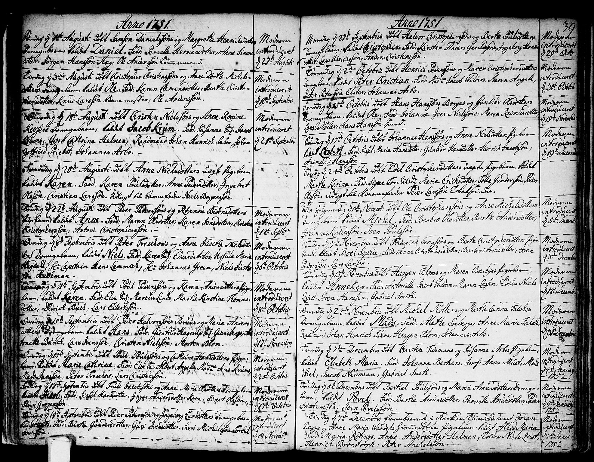 Strømsø kirkebøker, AV/SAKO-A-246/F/Fa/L0007: Parish register (official) no. I 7, 1739-1751, p. 39