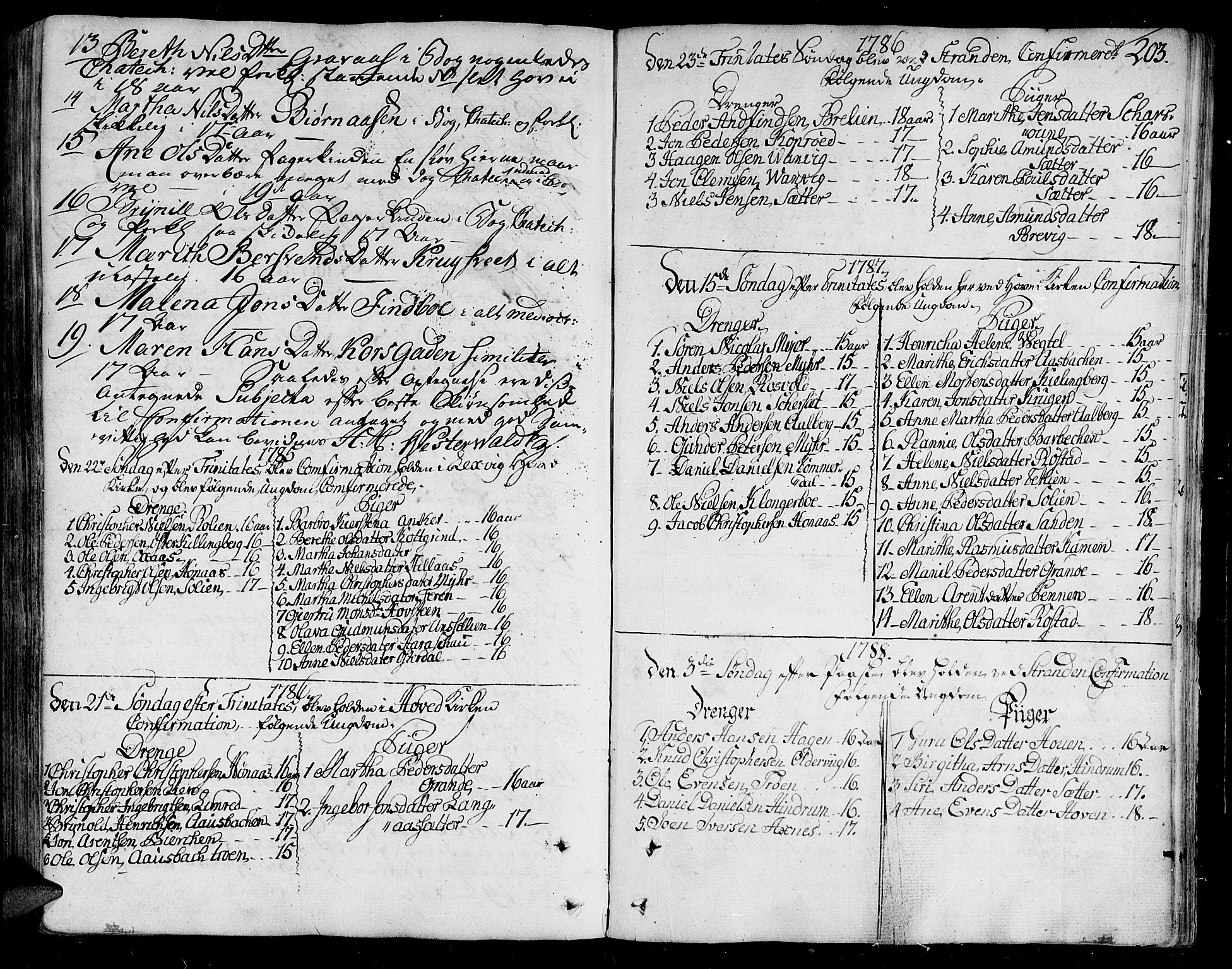 Ministerialprotokoller, klokkerbøker og fødselsregistre - Nord-Trøndelag, SAT/A-1458/701/L0004: Parish register (official) no. 701A04, 1783-1816, p. 203