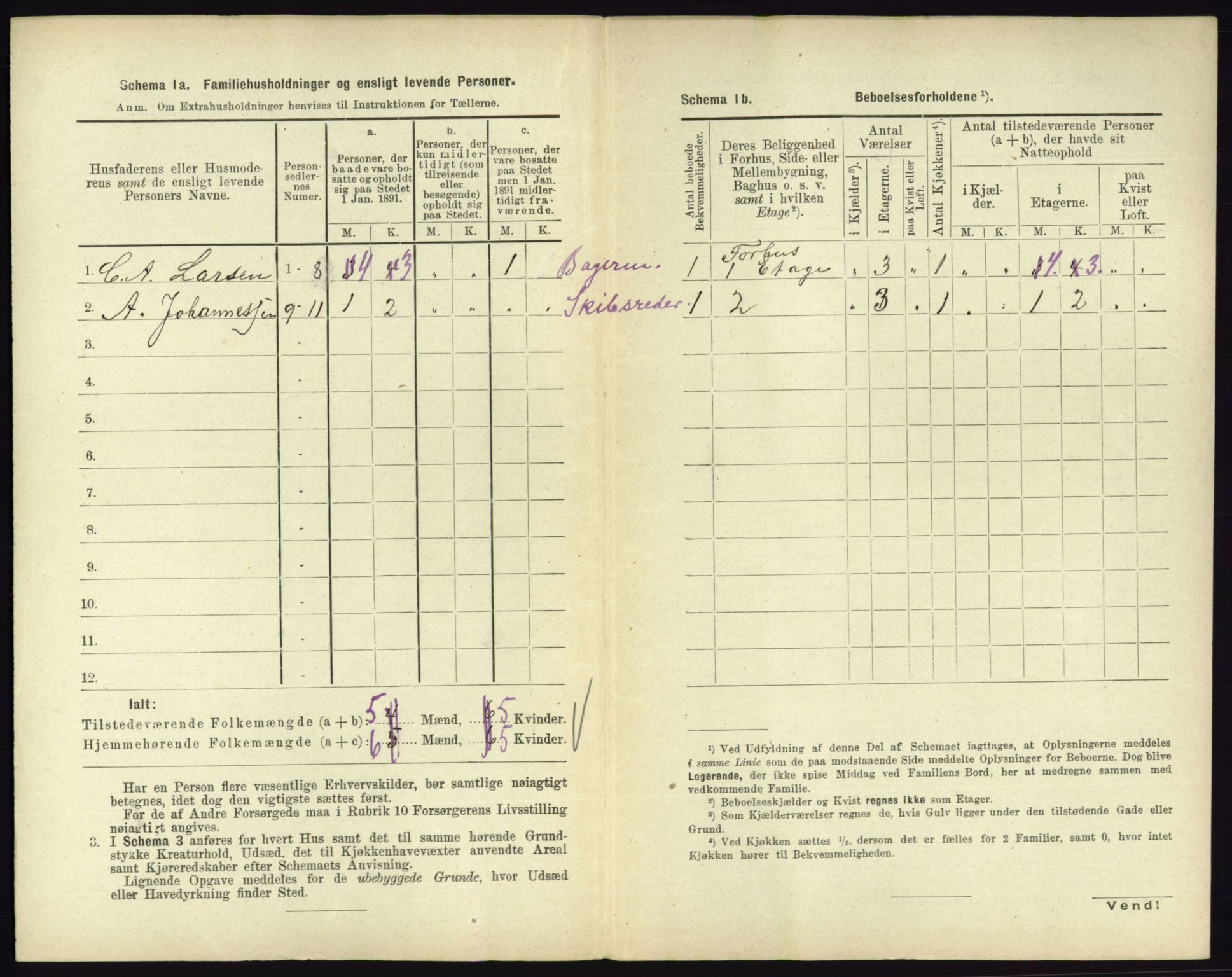 RA, 1891 census for 0705 Tønsberg, 1891, p. 137