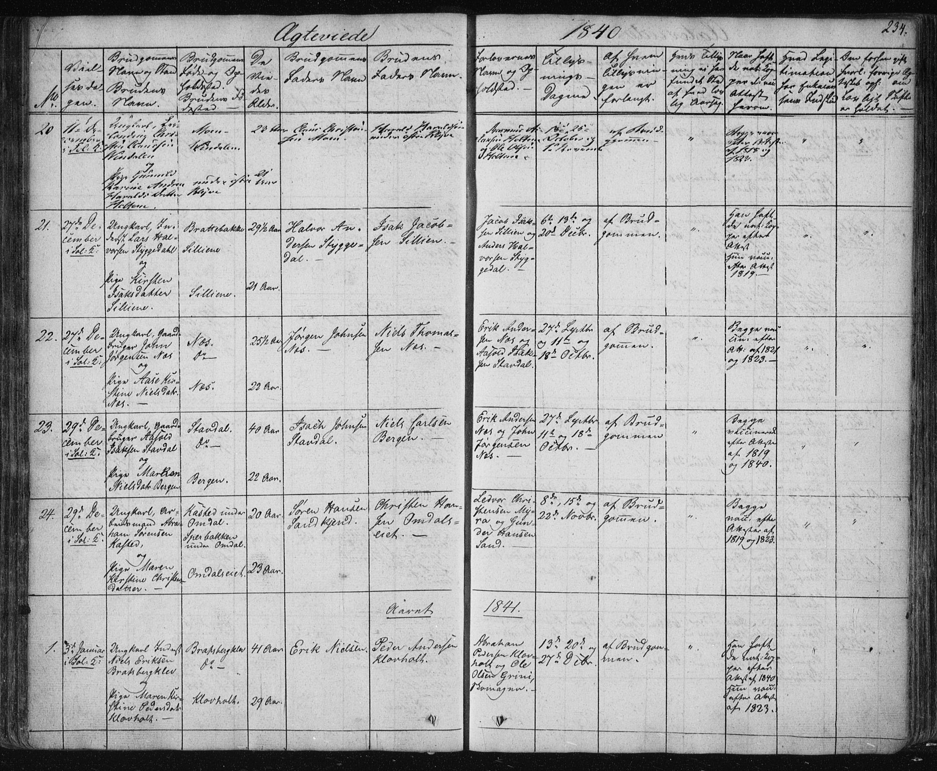 Solum kirkebøker, SAKO/A-306/F/Fa/L0005: Parish register (official) no. I 5, 1833-1843, p. 234