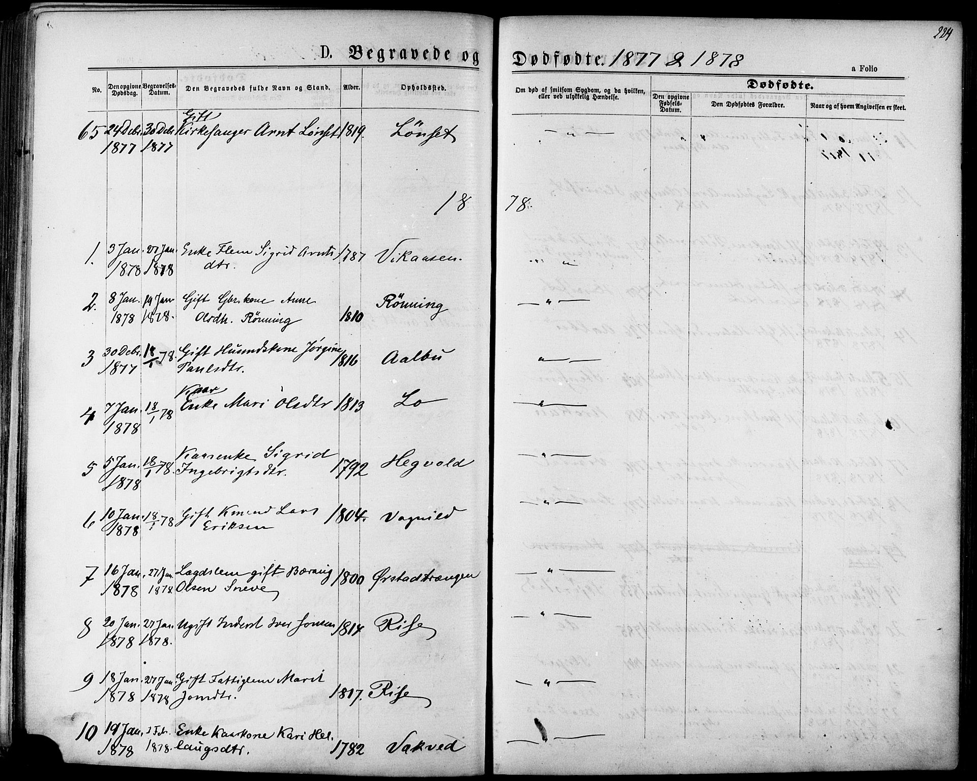 Ministerialprotokoller, klokkerbøker og fødselsregistre - Sør-Trøndelag, SAT/A-1456/678/L0900: Parish register (official) no. 678A09, 1872-1881, p. 224