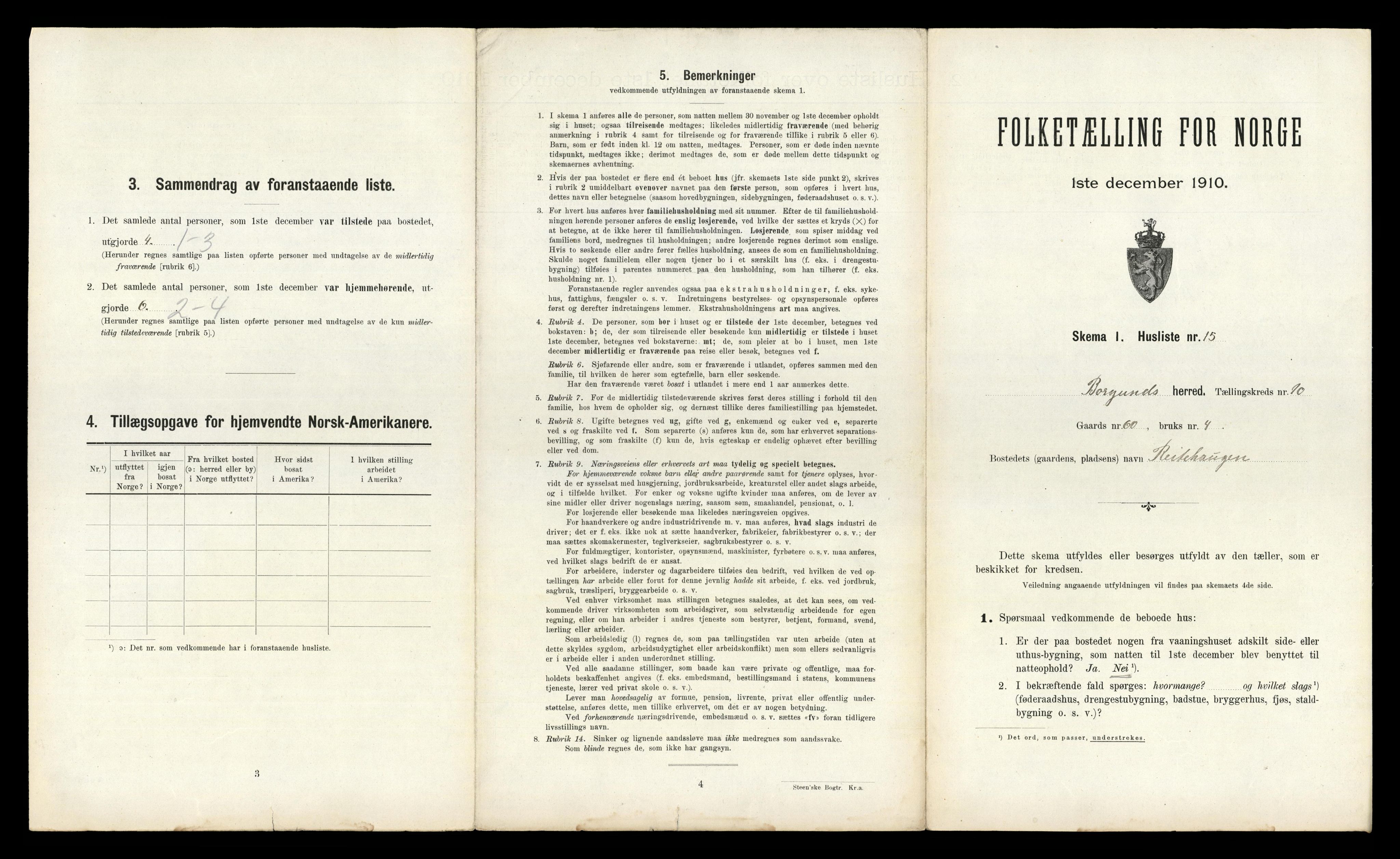 RA, 1910 census for Borgund, 1910, p. 883