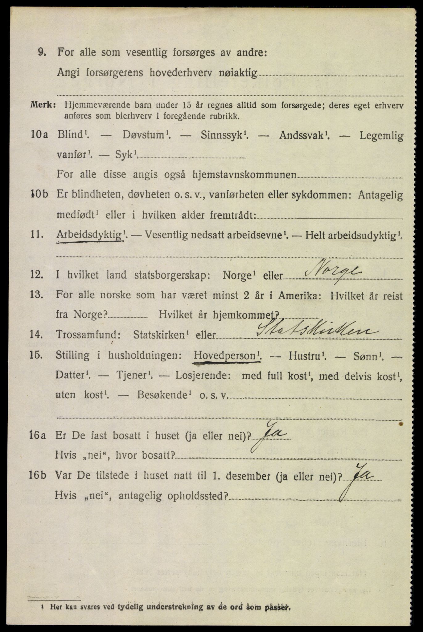 SAH, 1920 census for Tolga, 1920, p. 6872