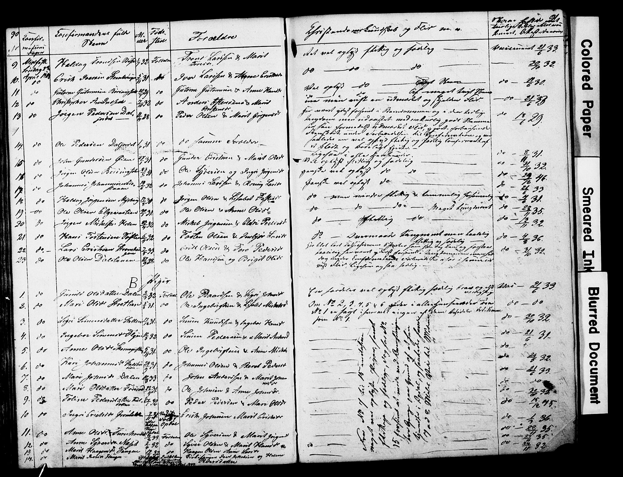 Lesja prestekontor, SAH/PREST-068/H/Ha/Hab/L0014: Parish register (copy) no. 14, 1842-1856, p. 90-91
