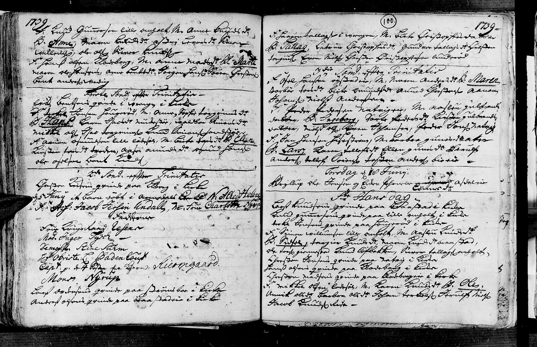 Øyestad sokneprestkontor, AV/SAK-1111-0049/F/Fa/L0004: Parish register (official) no. A 4, 1730-1750, p. 100