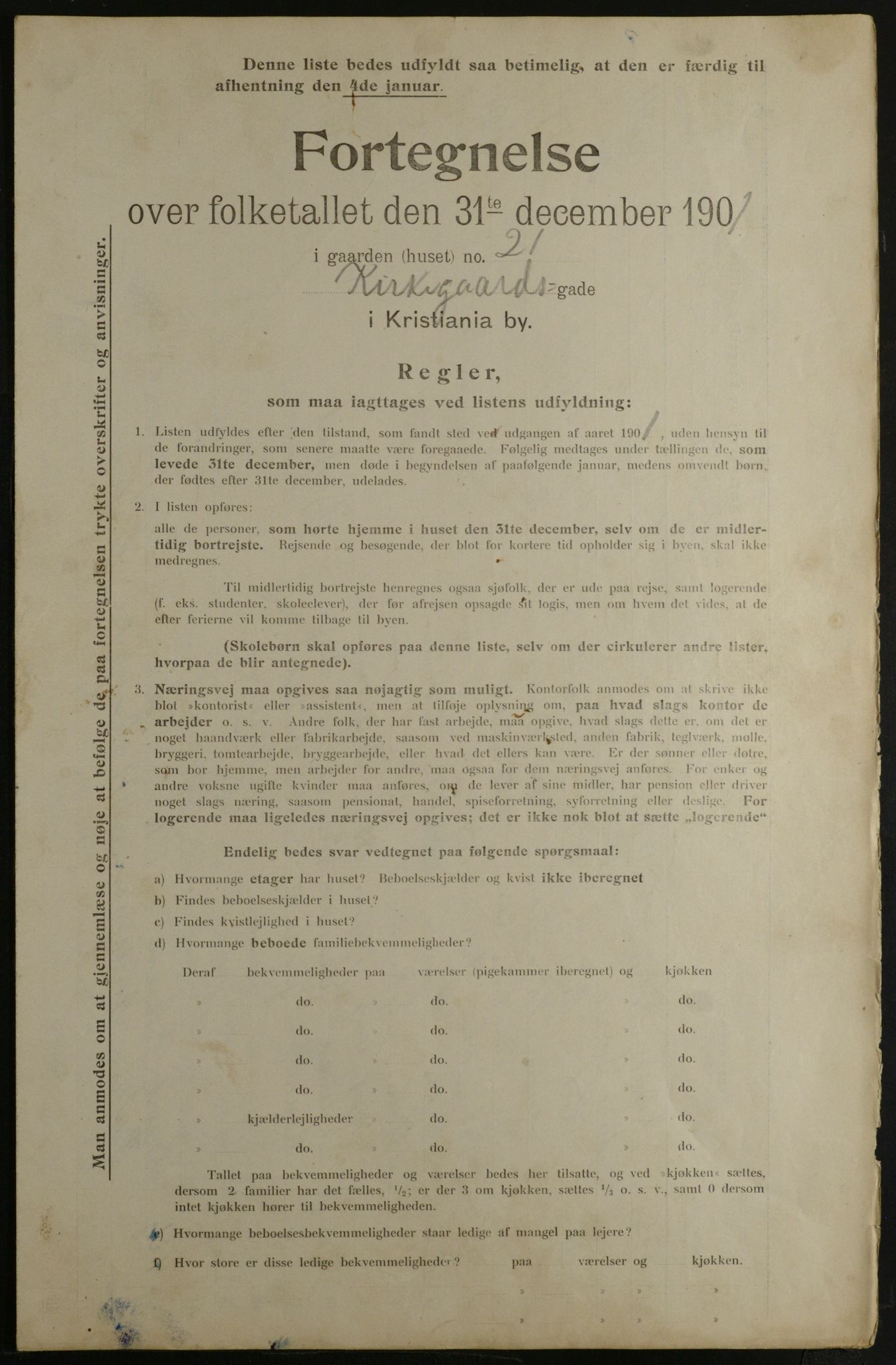 OBA, Municipal Census 1901 for Kristiania, 1901, p. 7868