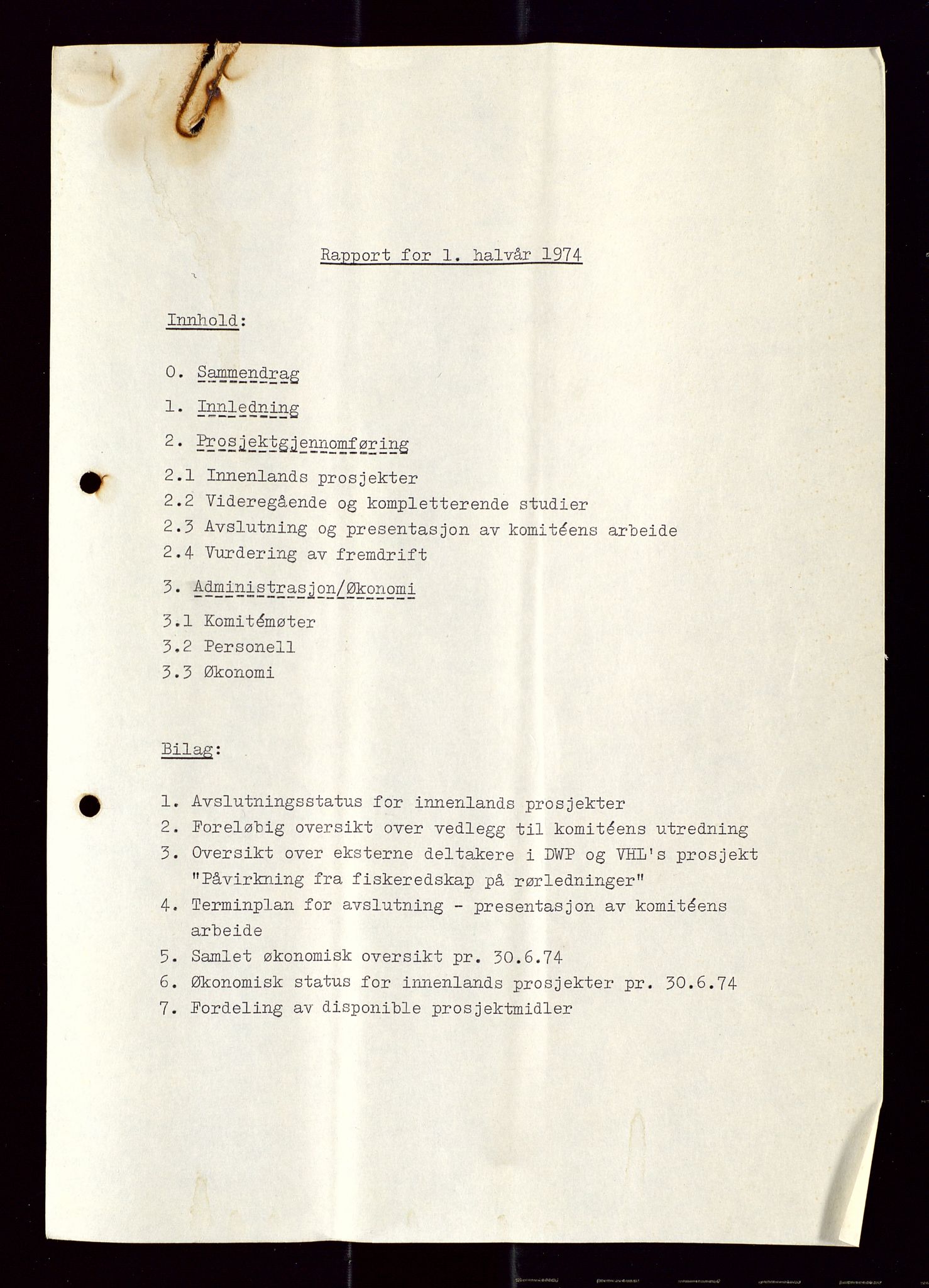 Industridepartementet, Oljekontoret, AV/SAST-A-101348/Di/L0002: DWP, måneds- kvartals- halvårs- og årsrapporter, økonomi, personell, div., 1972-1974, p. 134