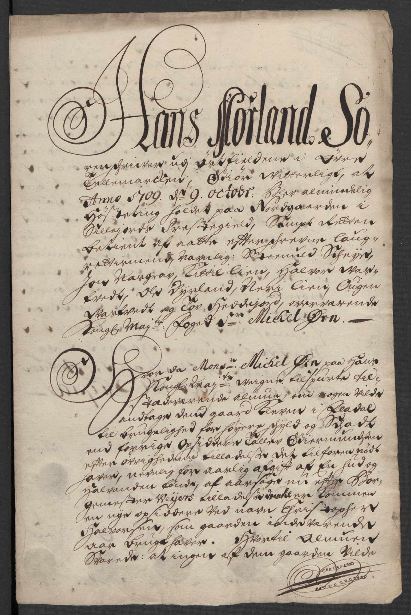 Rentekammeret inntil 1814, Reviderte regnskaper, Fogderegnskap, AV/RA-EA-4092/R36/L2118: Fogderegnskap Øvre og Nedre Telemark og Bamble, 1708-1709, p. 242