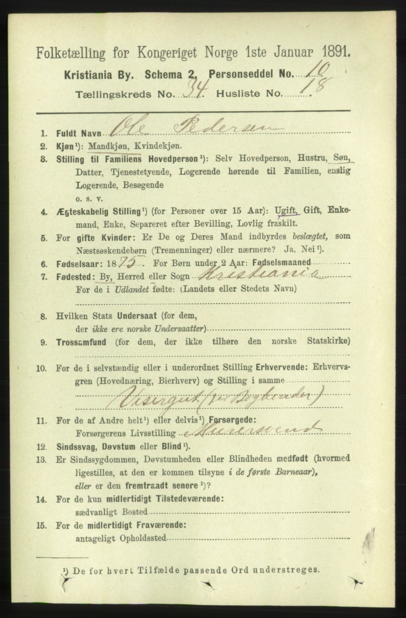 RA, 1891 census for 0301 Kristiania, 1891, p. 18859