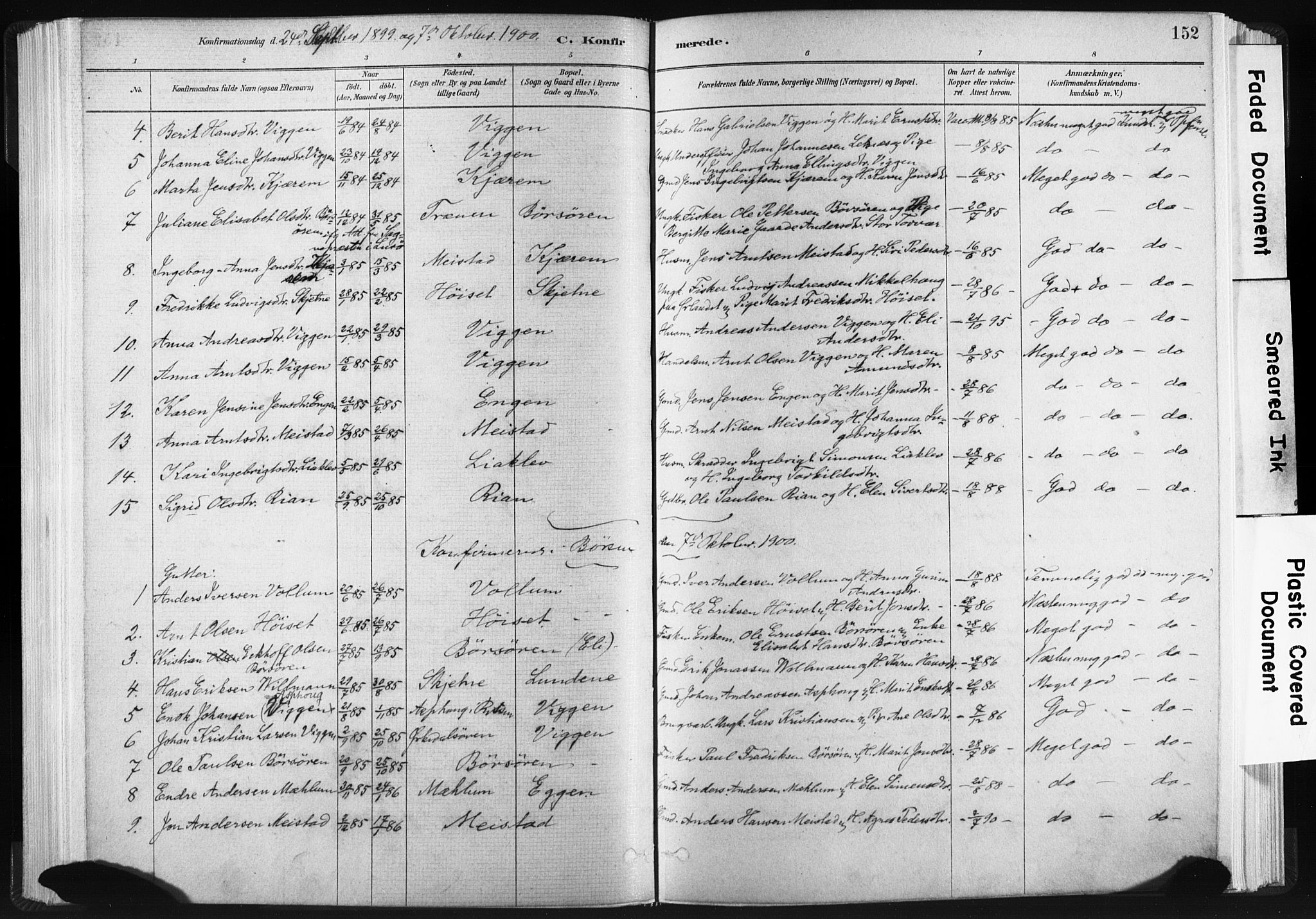 Ministerialprotokoller, klokkerbøker og fødselsregistre - Sør-Trøndelag, AV/SAT-A-1456/665/L0773: Parish register (official) no. 665A08, 1879-1905, p. 152