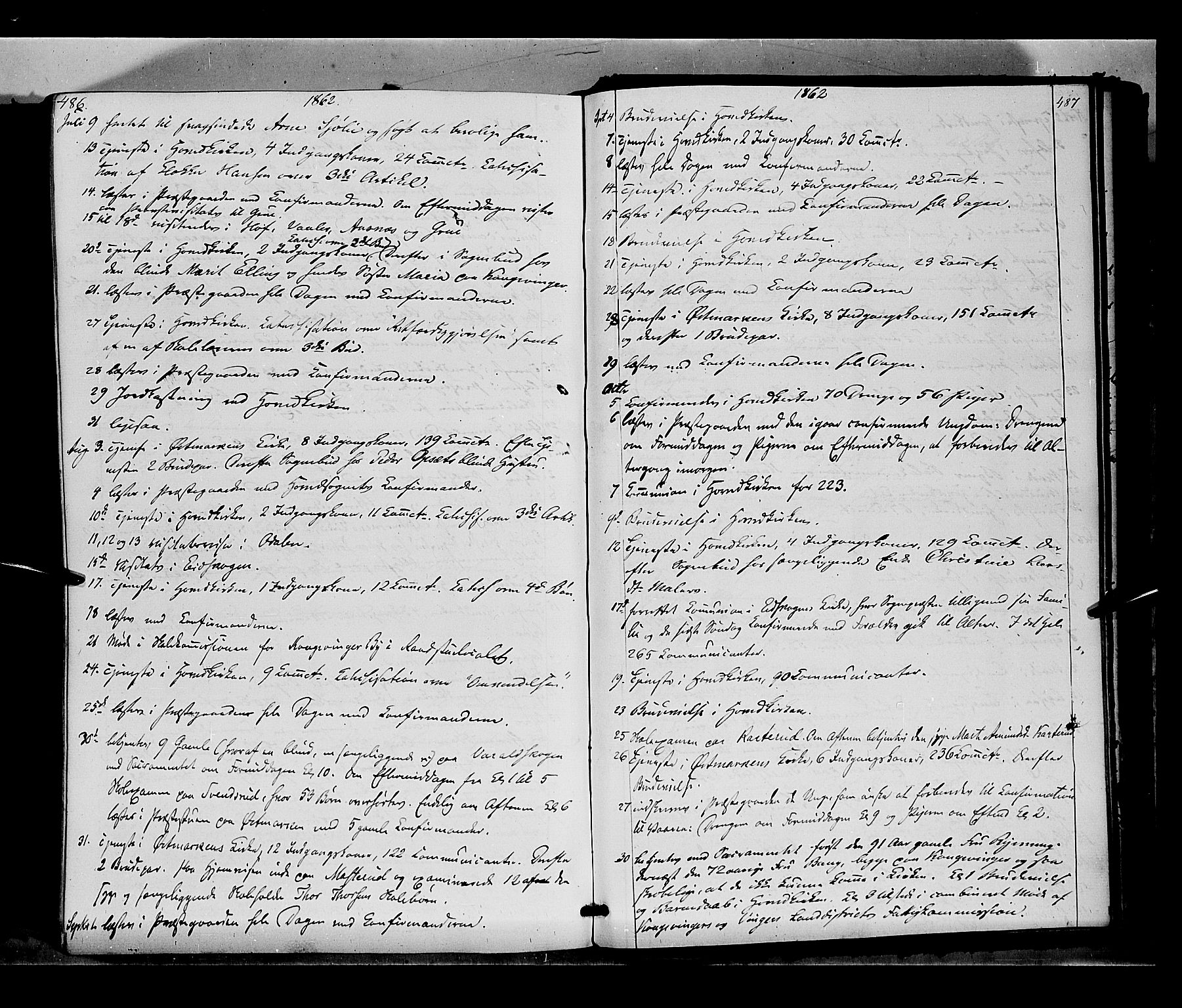 Vinger prestekontor, AV/SAH-PREST-024/H/Ha/Haa/L0011: Parish register (official) no. 11, 1862-1870, p. 487