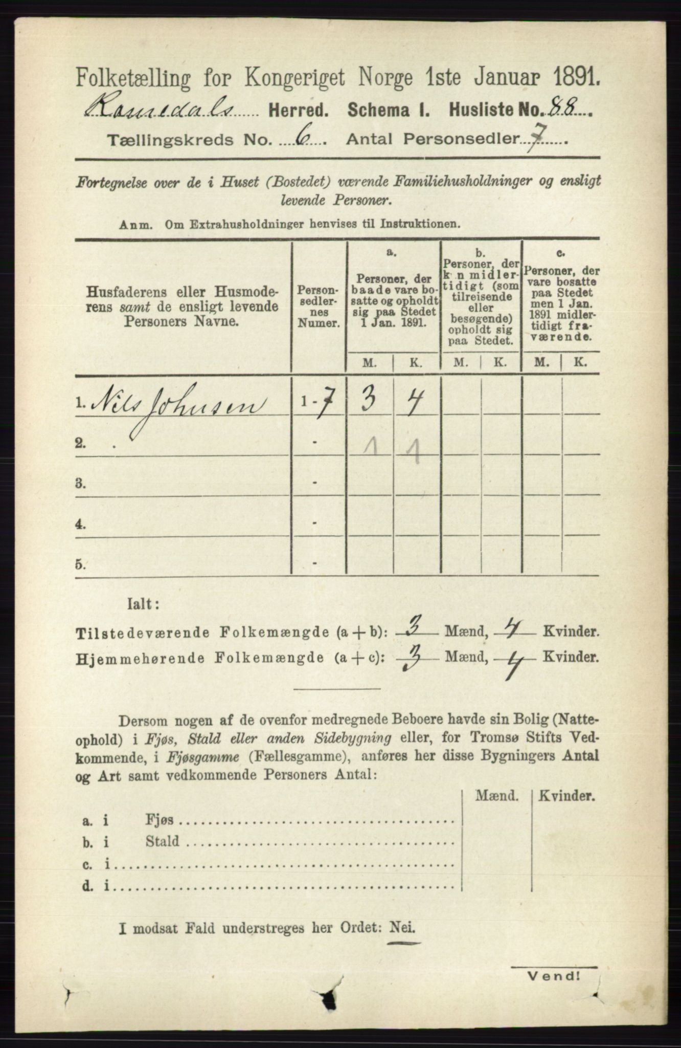 RA, 1891 census for 0416 Romedal, 1891, p. 2948