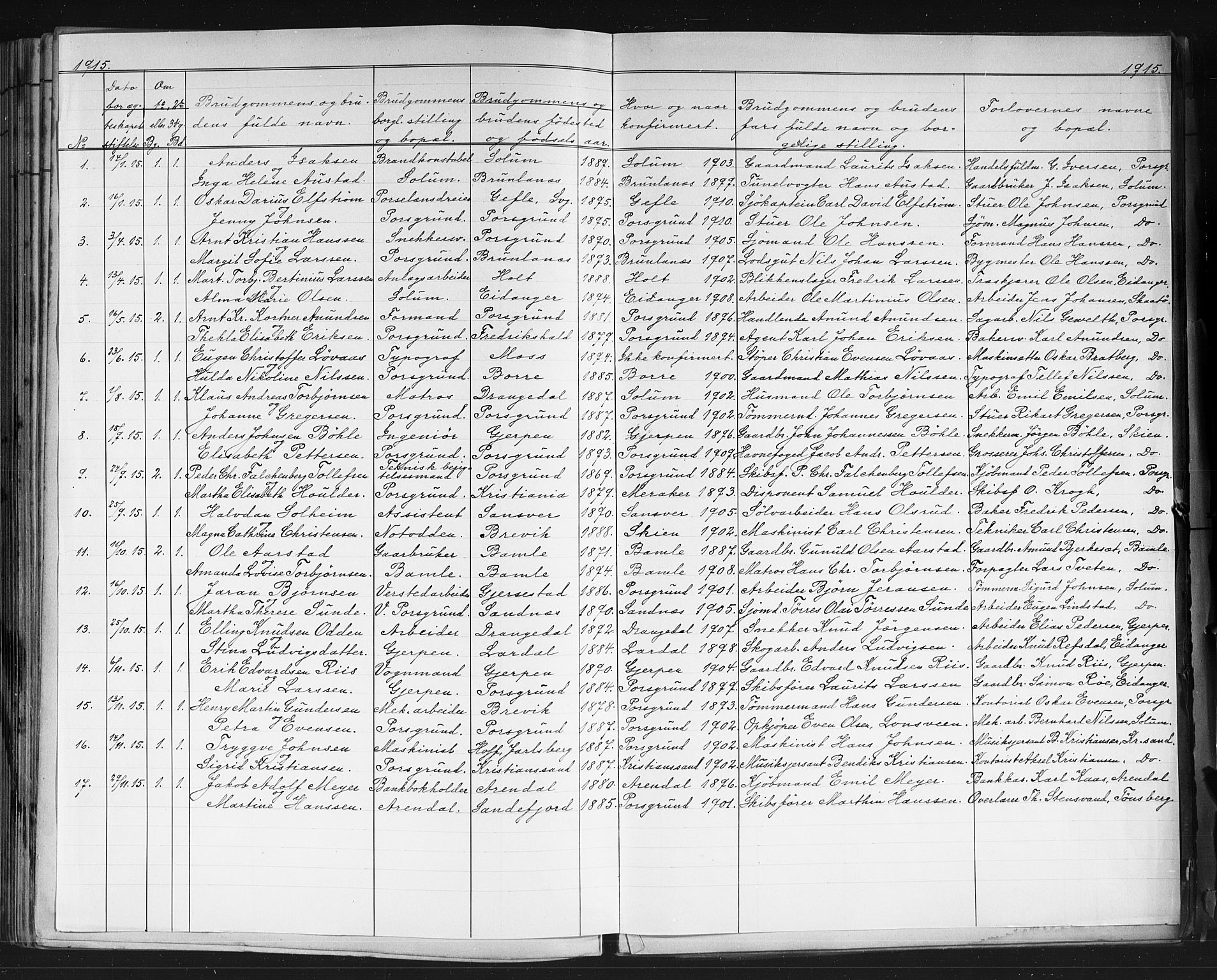 Porsgrunn kirkebøker , SAKO/A-104/G/Gb/L0005: Parish register (copy) no. II 5, 1883-1915