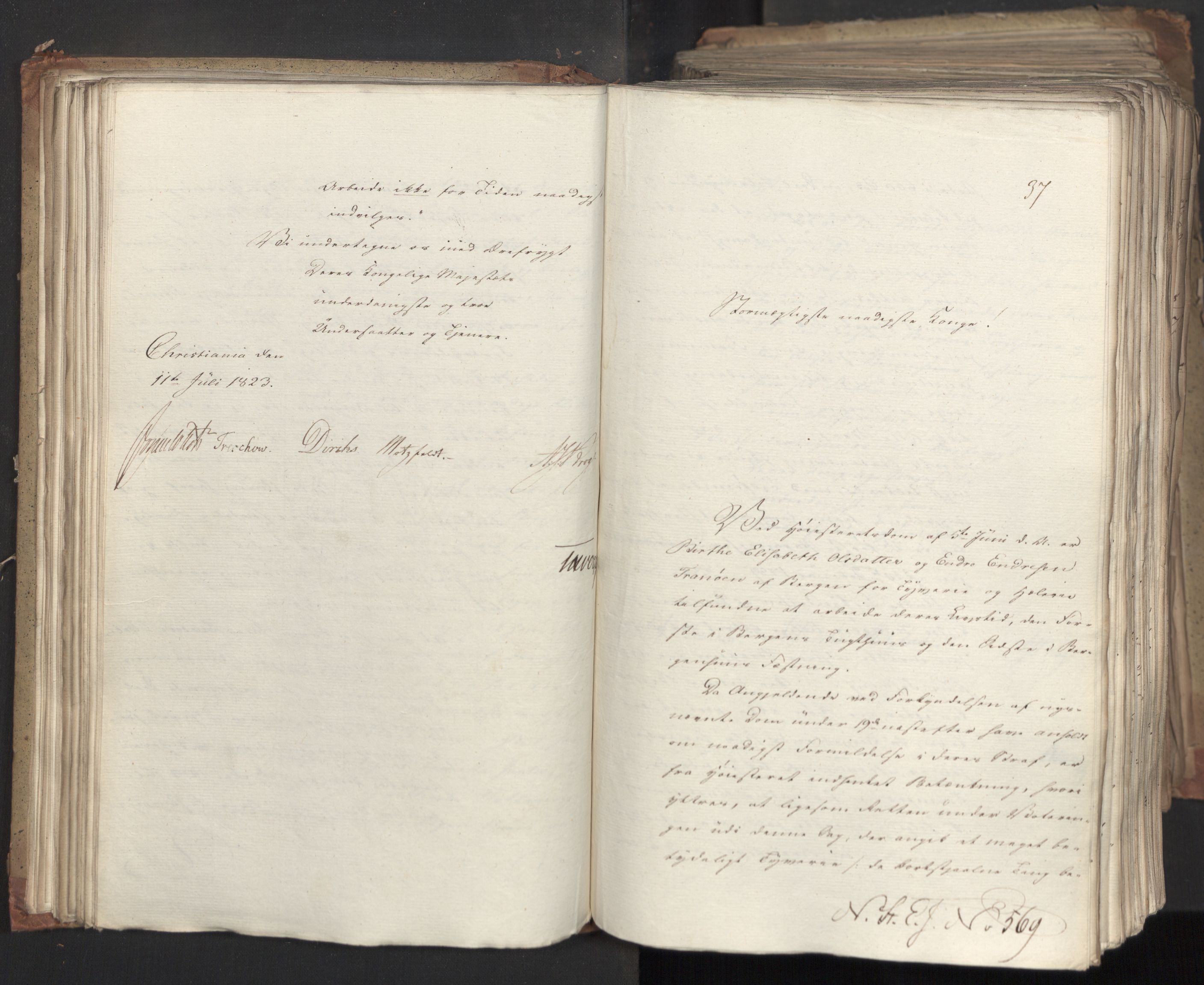 Statsrådsavdelingen i Stockholm, AV/RA-S-1003/D/Da/L0035: Regjeringsinnstillinger nr. 541-840, 1823, p. 69