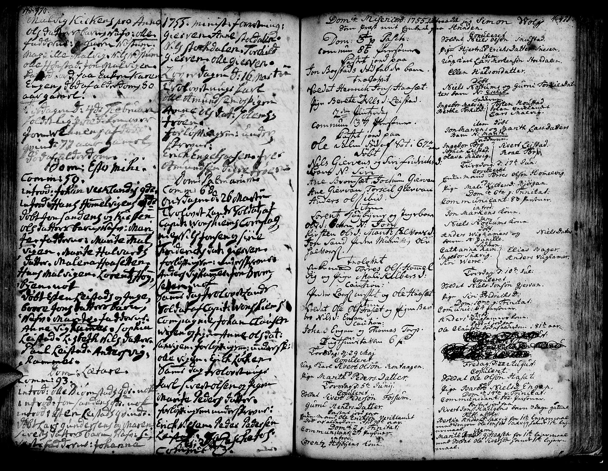 Ministerialprotokoller, klokkerbøker og fødselsregistre - Sør-Trøndelag, SAT/A-1456/606/L0277: Parish register (official) no. 606A01 /3, 1727-1780, p. 470-471
