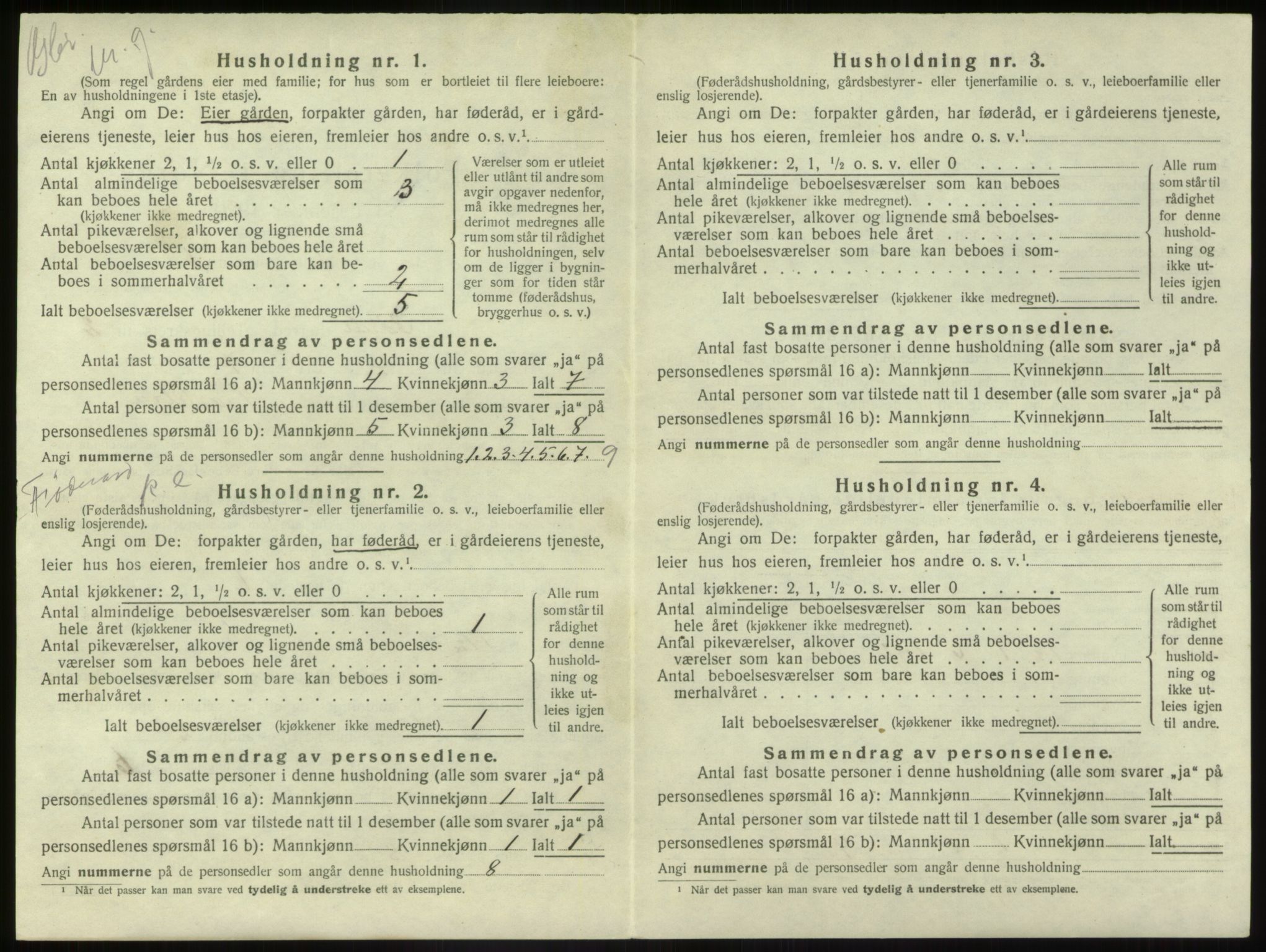 SAB, 1920 census for Førde, 1920, p. 114