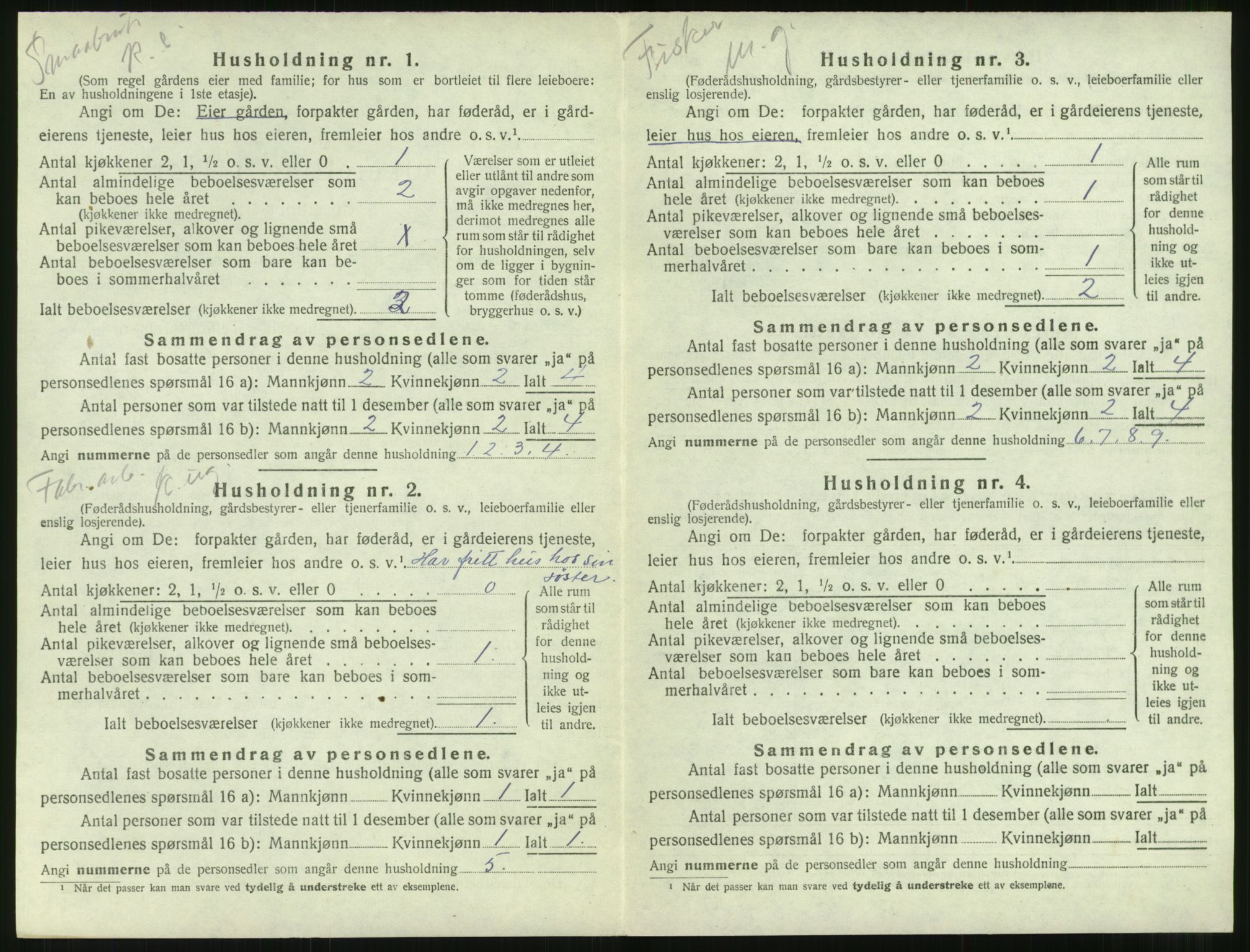 SAT, 1920 census for Borgund, 1920, p. 1537