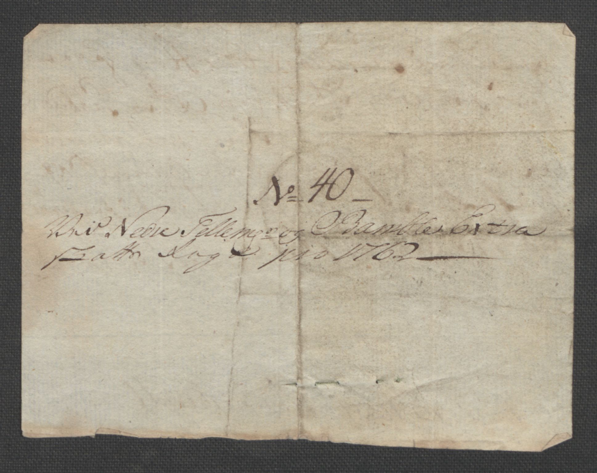 Rentekammeret inntil 1814, Reviderte regnskaper, Fogderegnskap, AV/RA-EA-4092/R37/L2239: Ekstraskatten Nedre Telemark og Bamble, 1762-1763, p. 342