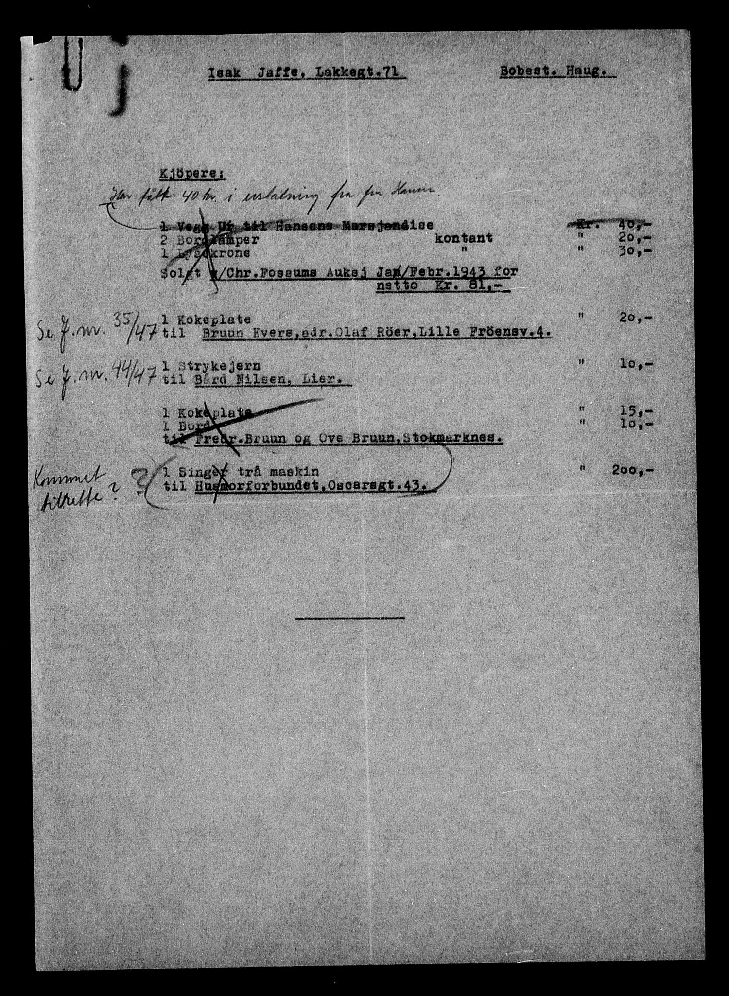 Justisdepartementet, Tilbakeføringskontoret for inndratte formuer, AV/RA-S-1564/H/Hc/Hcc/L0947: --, 1945-1947, p. 6