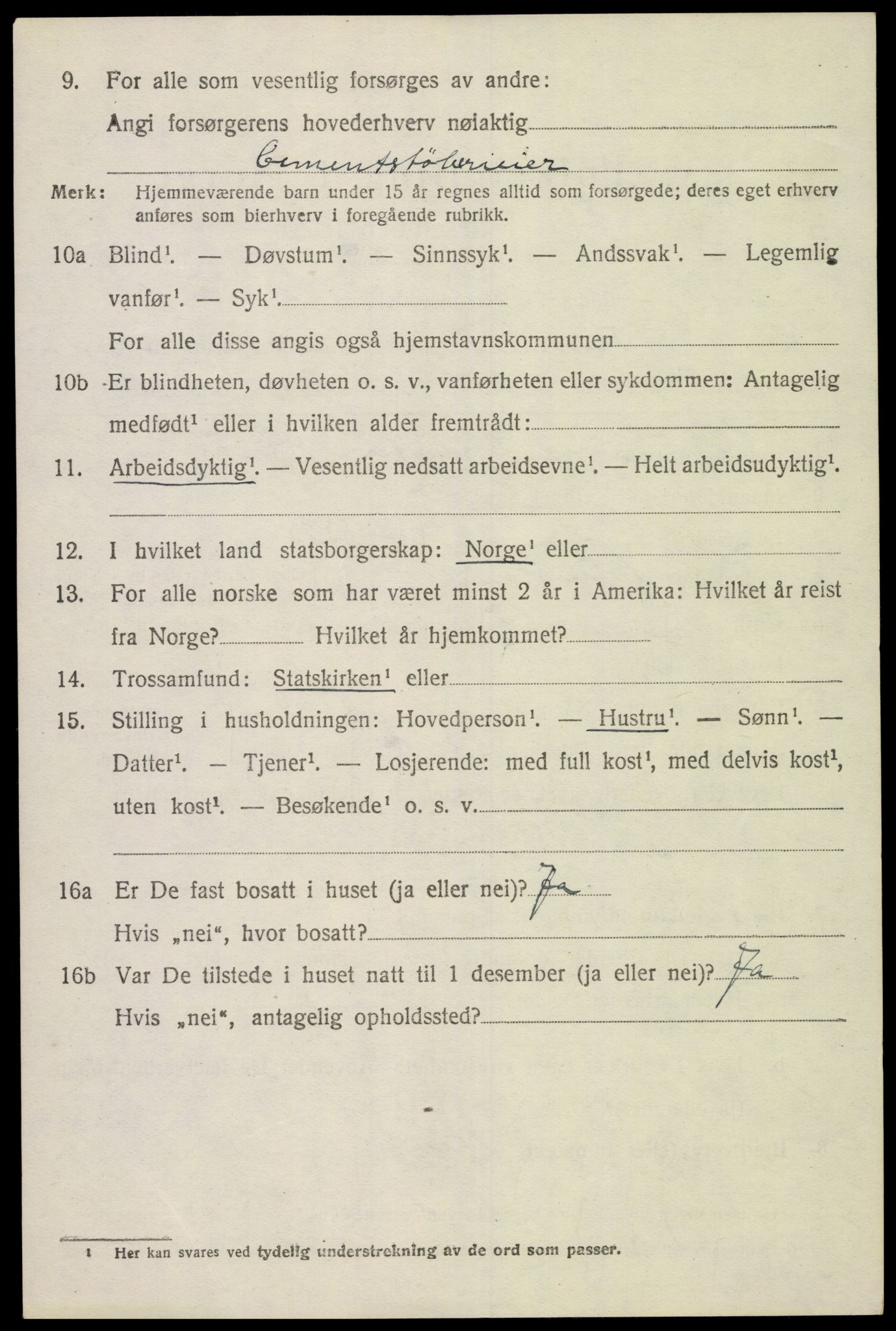 SAK, 1920 census for Finsland, 1920, p. 1813