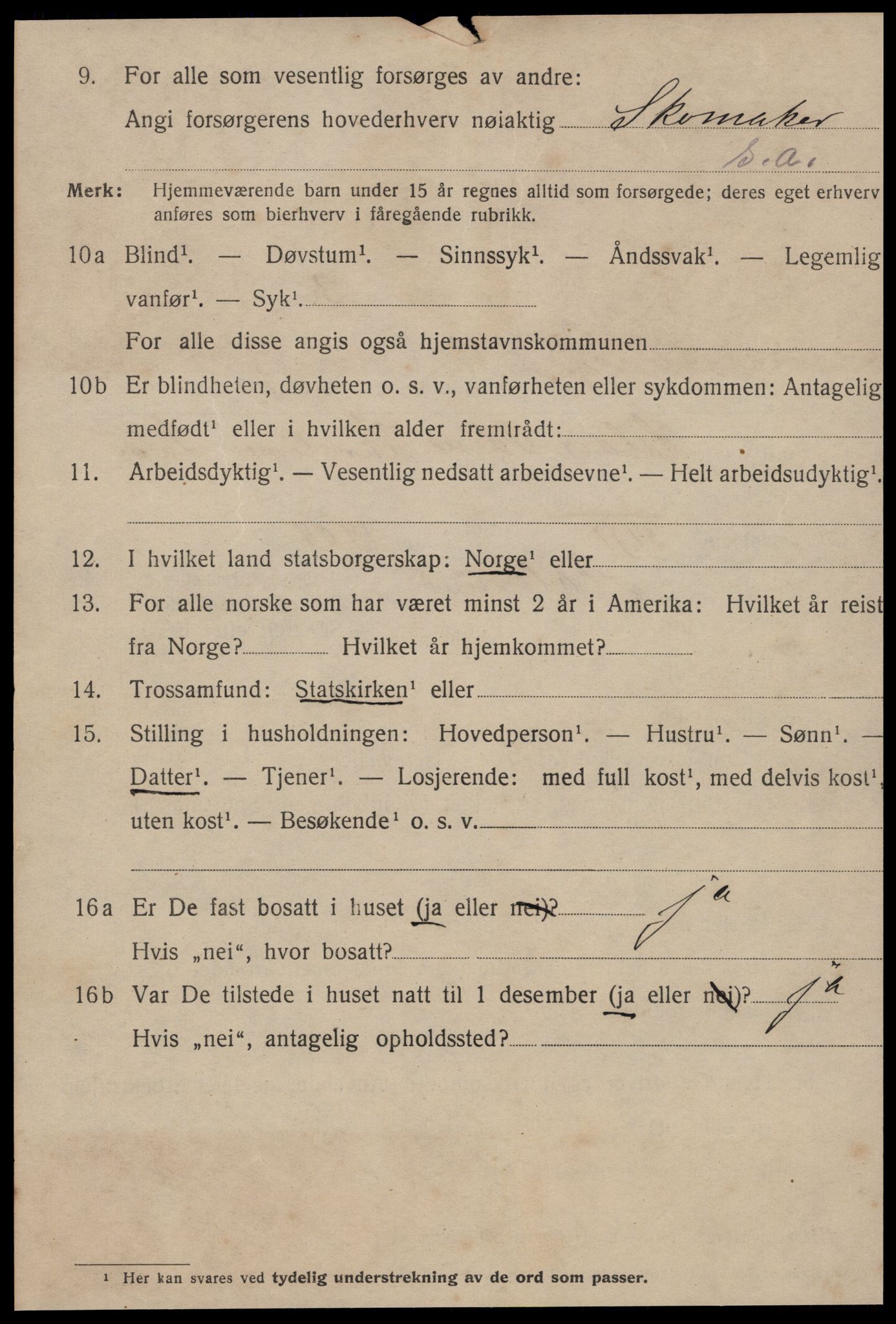 SAT, 1920 census for Ålesund, 1920, p. 9579