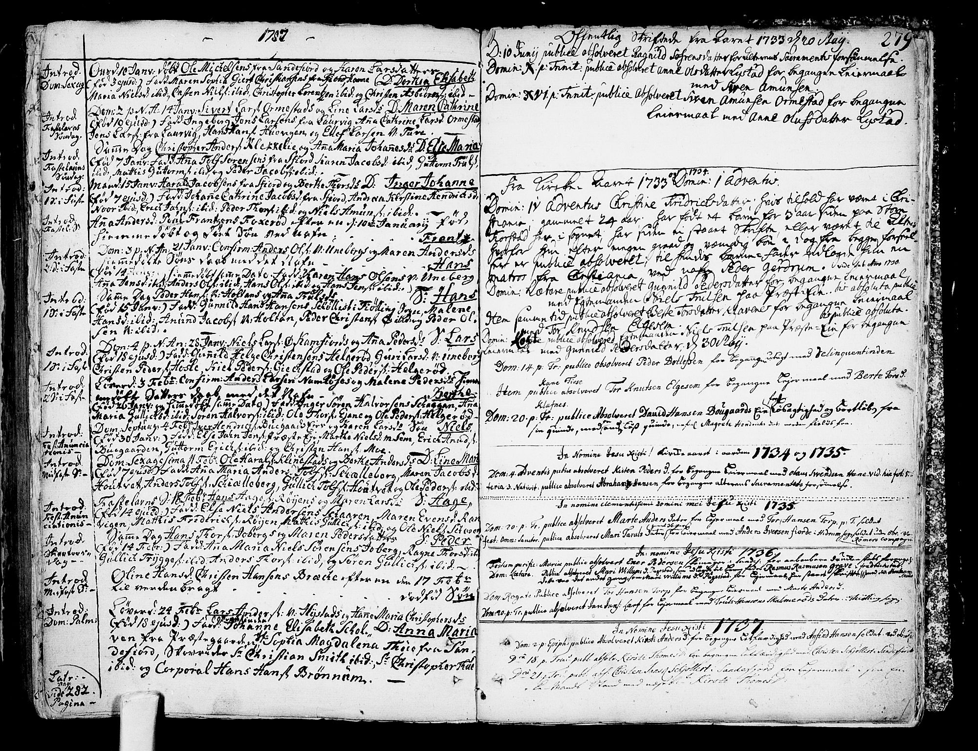 Sandar kirkebøker, SAKO/A-243/F/Fa/L0002: Parish register (official) no. 2, 1733-1788, p. 279