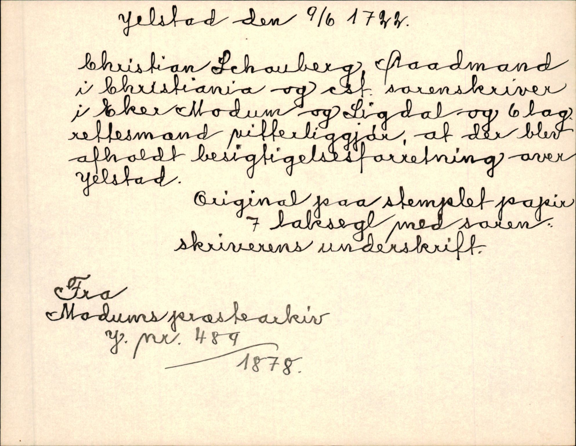 Riksarkivets diplomsamling, AV/RA-EA-5965/F35/F35k/L0002: Regestsedler: Prestearkiver fra Hedmark, Oppland, Buskerud og Vestfold, p. 245