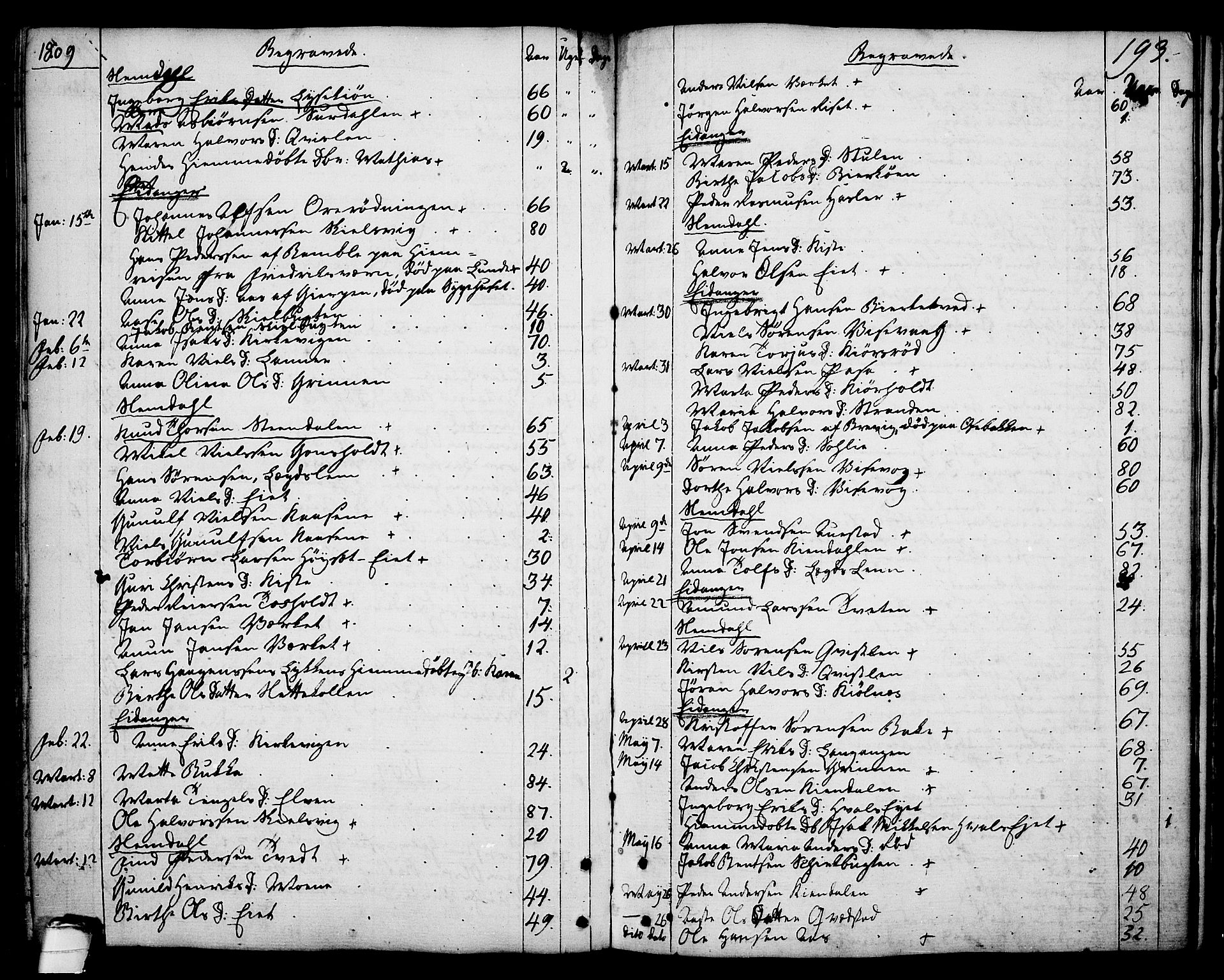Eidanger kirkebøker, SAKO/A-261/F/Fa/L0006: Parish register (official) no. 6, 1764-1814, p. 193