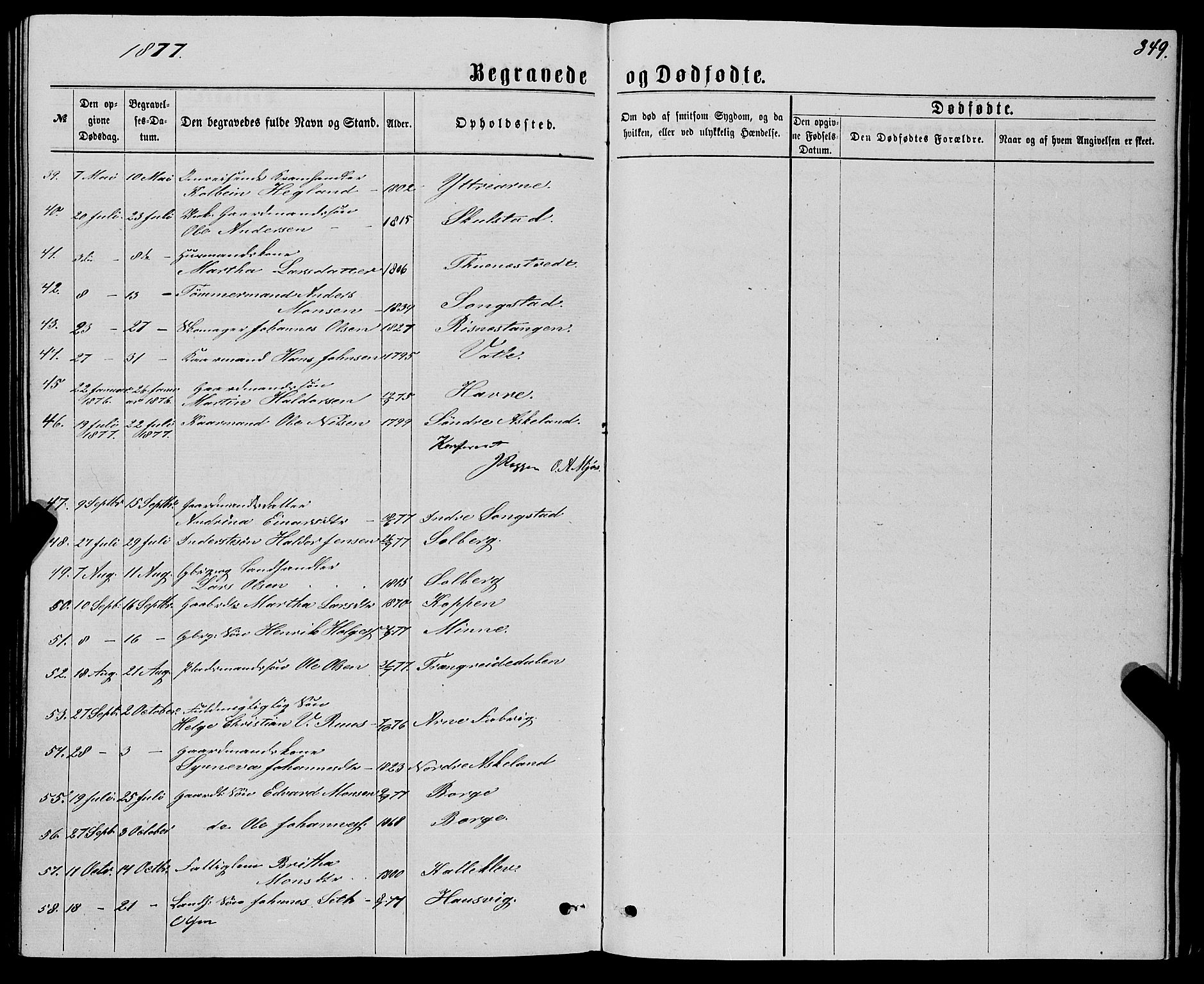Haus sokneprestembete, SAB/A-75601/H/Haa: Parish register (official) no. A 18, 1871-1877, p. 349