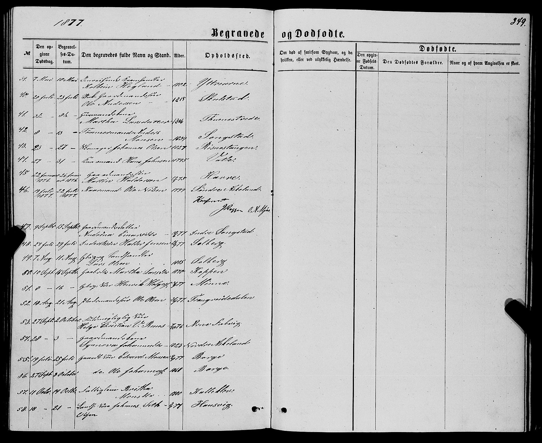 Haus sokneprestembete, AV/SAB-A-75601/H/Haa: Parish register (official) no. A 18, 1871-1877, p. 349