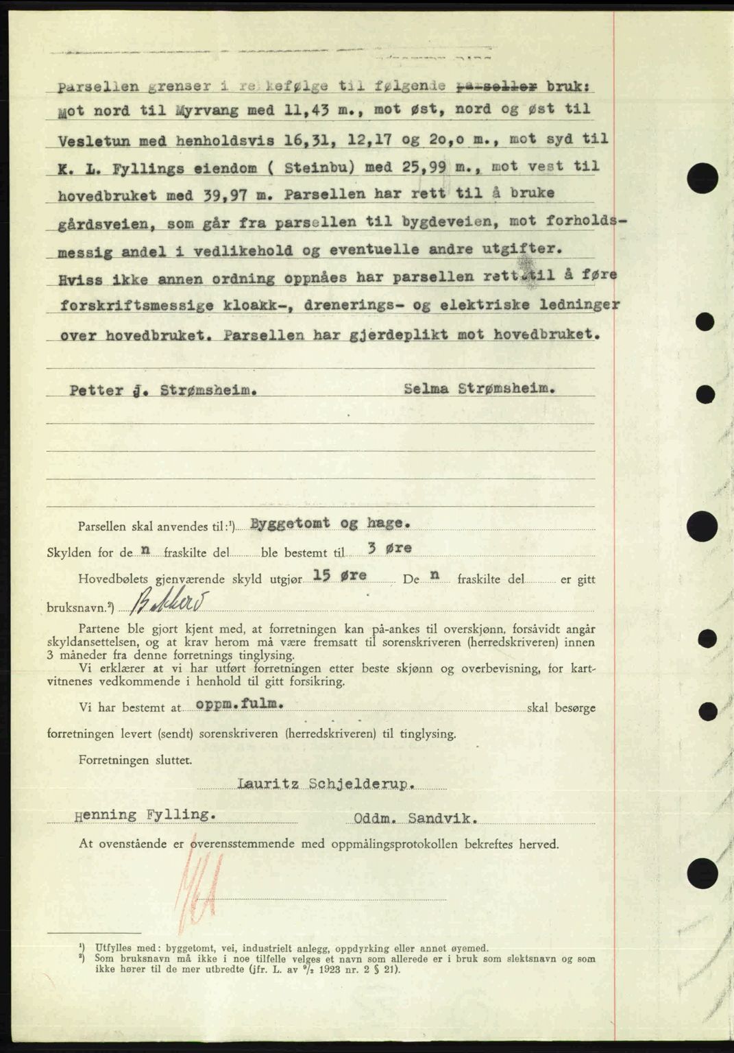 Nordre Sunnmøre sorenskriveri, AV/SAT-A-0006/1/2/2C/2Ca: Mortgage book no. A23, 1946-1947, Diary no: : 264/1947