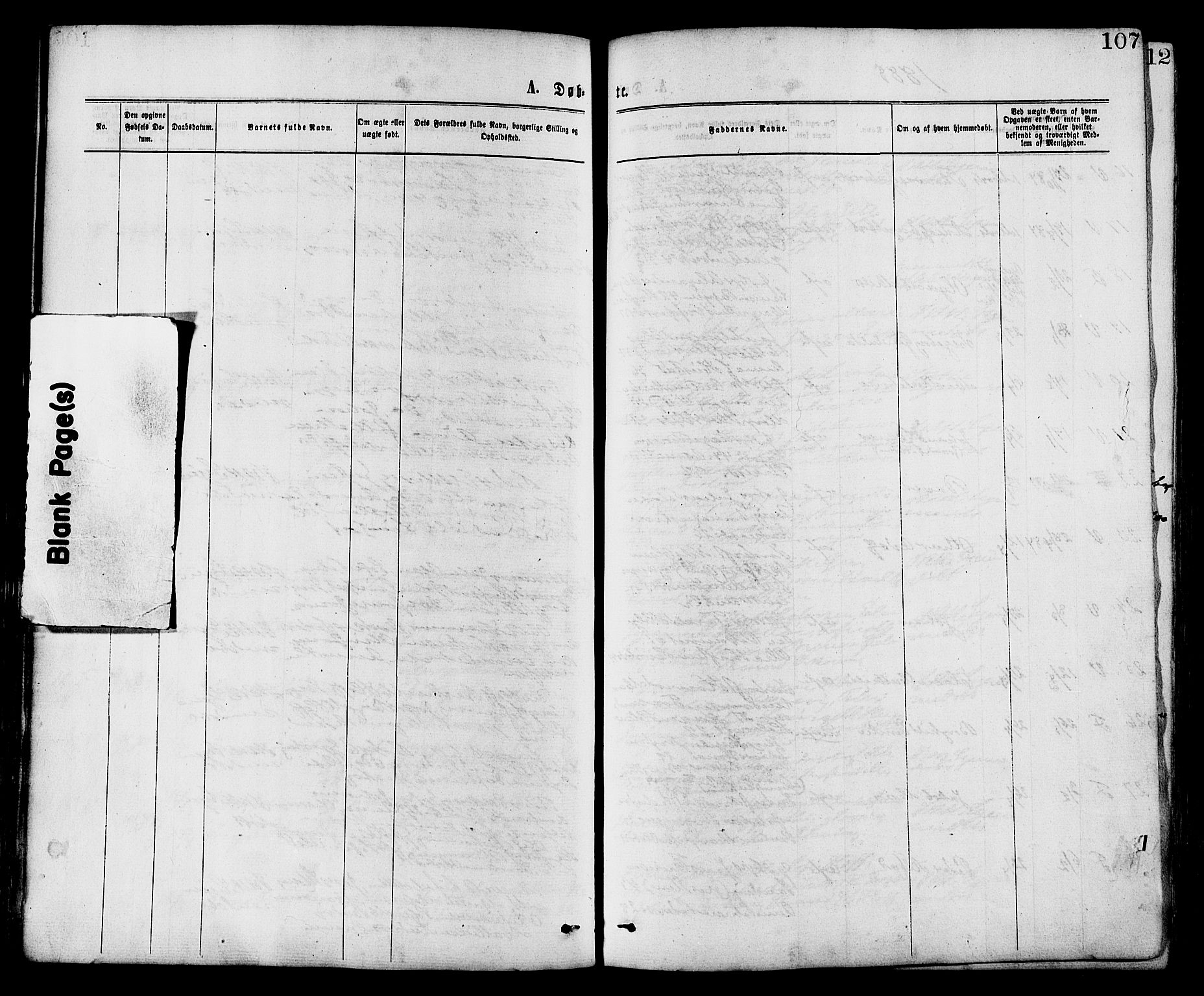 Ministerialprotokoller, klokkerbøker og fødselsregistre - Nord-Trøndelag, SAT/A-1458/773/L0616: Parish register (official) no. 773A07, 1870-1887, p. 107